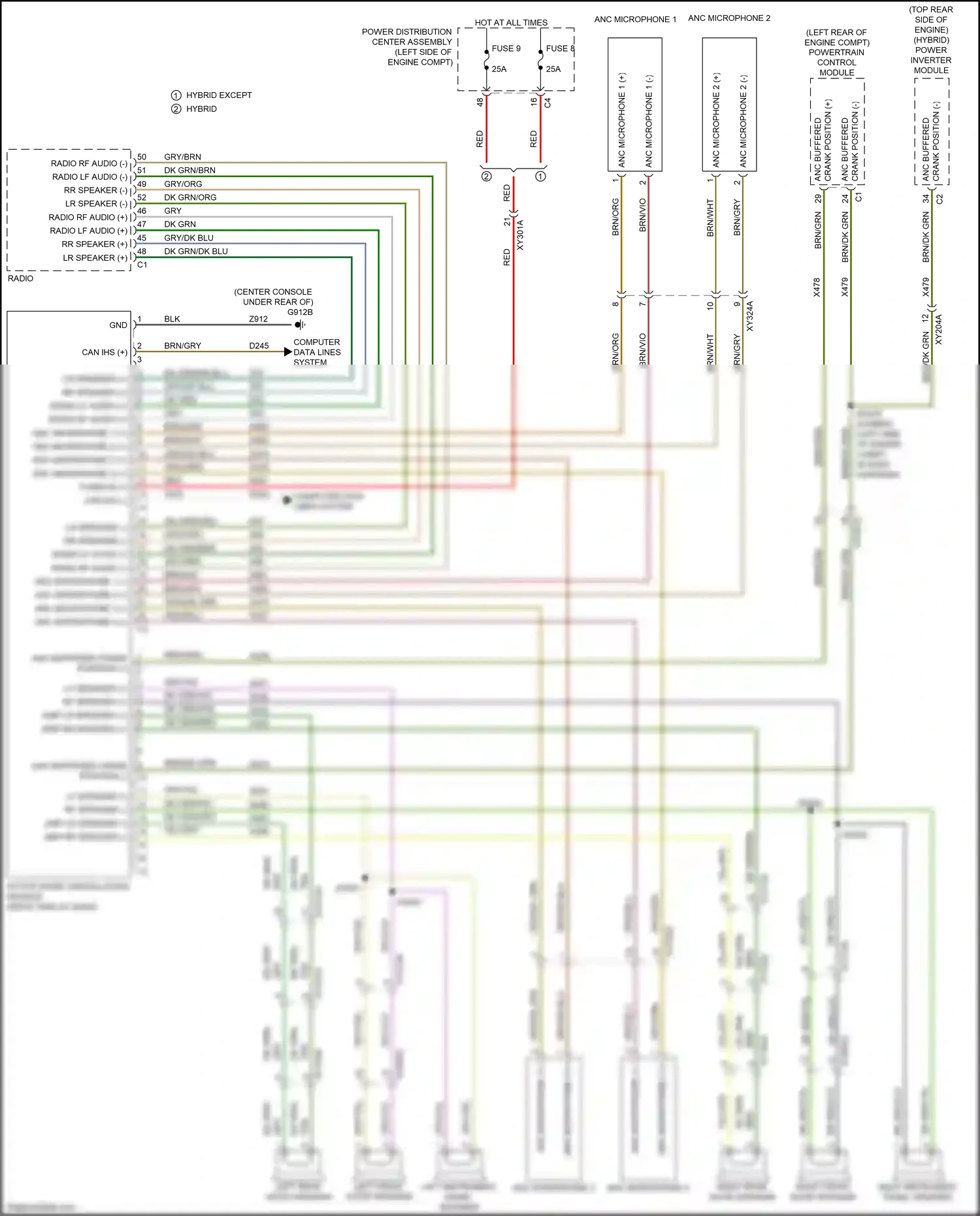 Chrysler Pacifica RU (2016-2020) left front door speaker wiring diagram  (1 of 5)