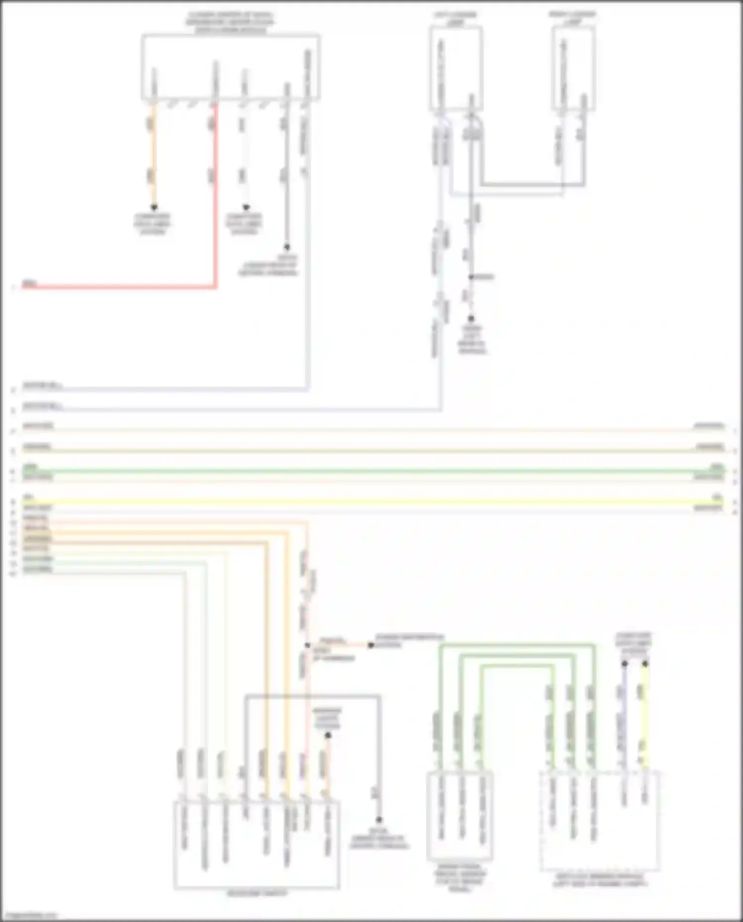 Wiring diagram left license lamp for Chrysler Pacifica RU (2016-2020) (1 of 3)