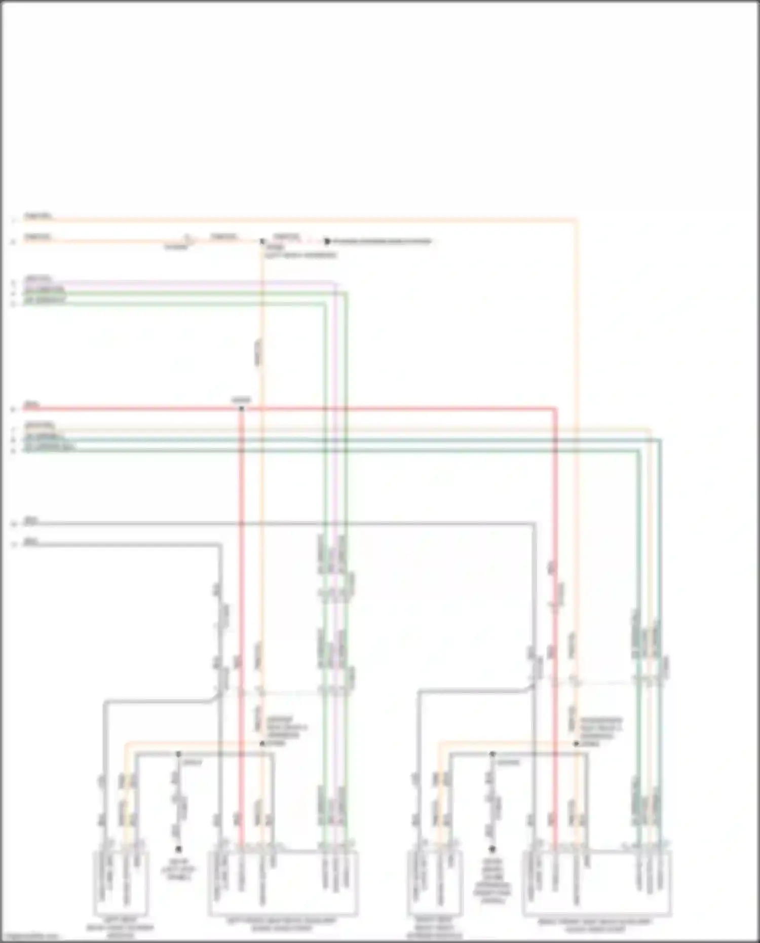 Wiring diagram left seat back video screen module for Chrysler Pacifica RU (2016-2020) (2 of 2)