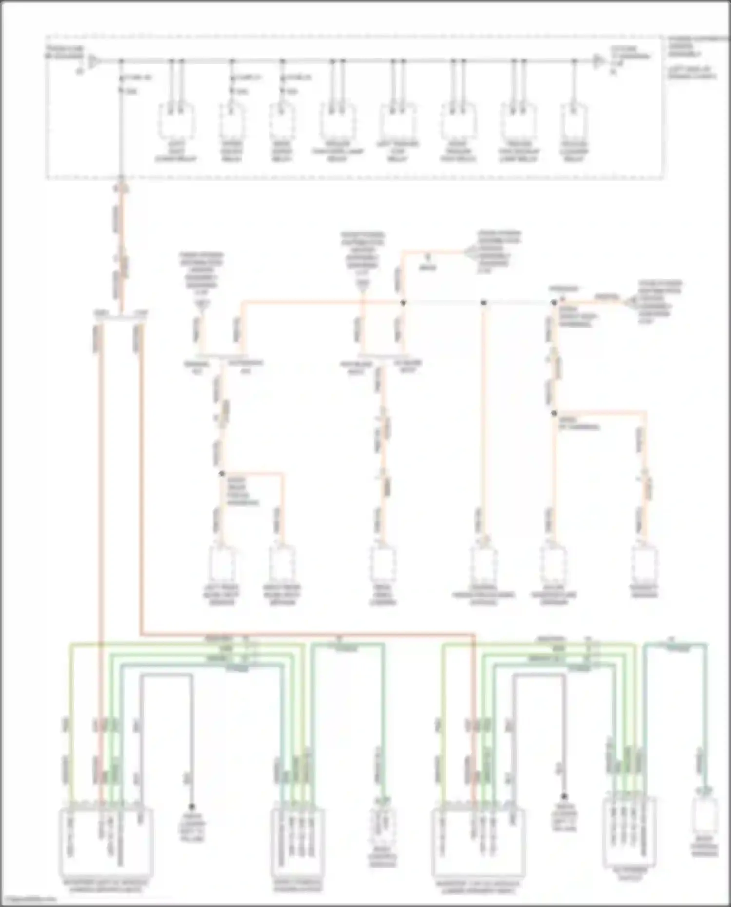 Wiring diagram left trailer tow relay for Chrysler Pacifica RU (2016-2020) (1 of 2)