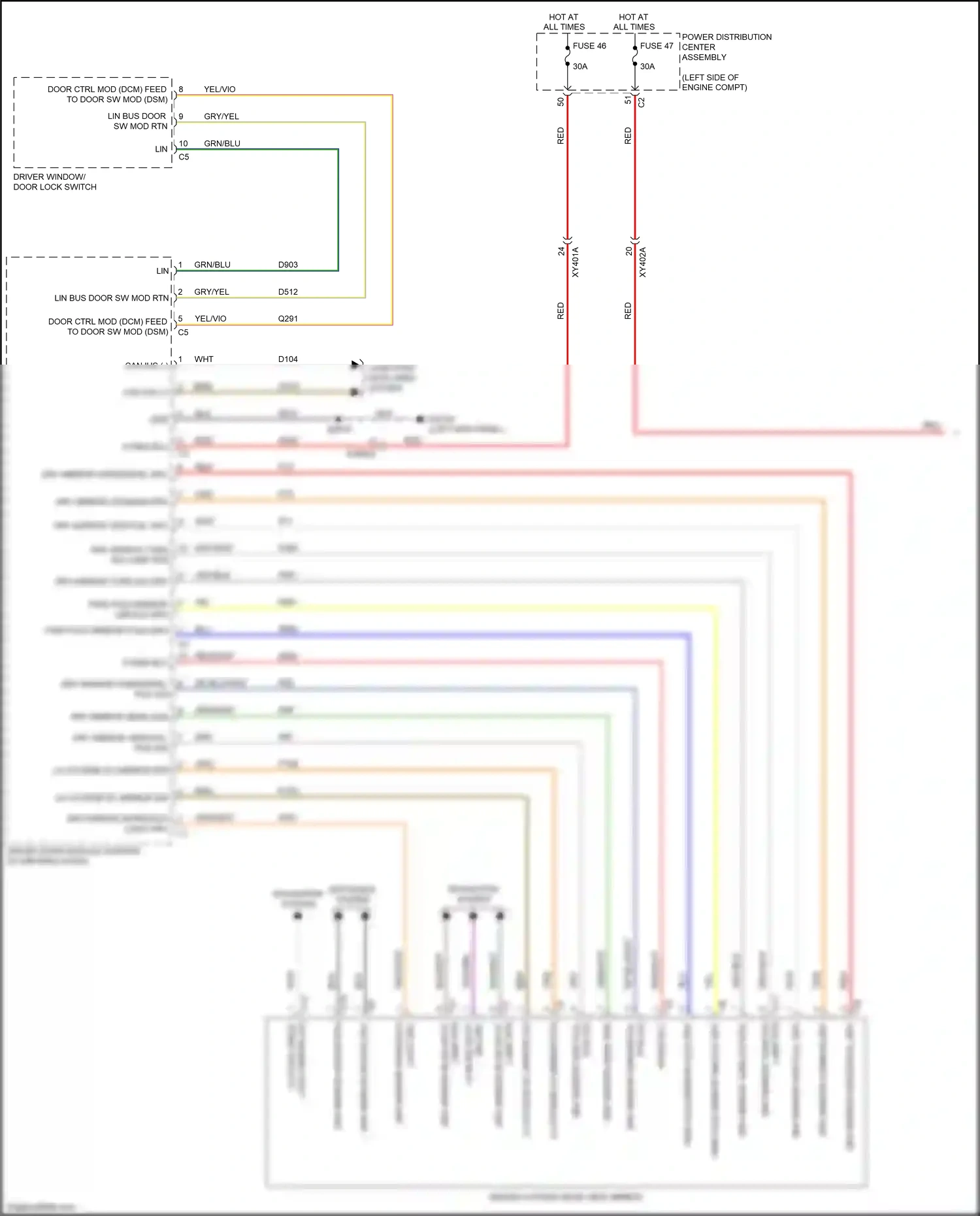 Chrysler Pacifica RU (2016-2020) lh coax cable a wiring diagram  (2 of 2)