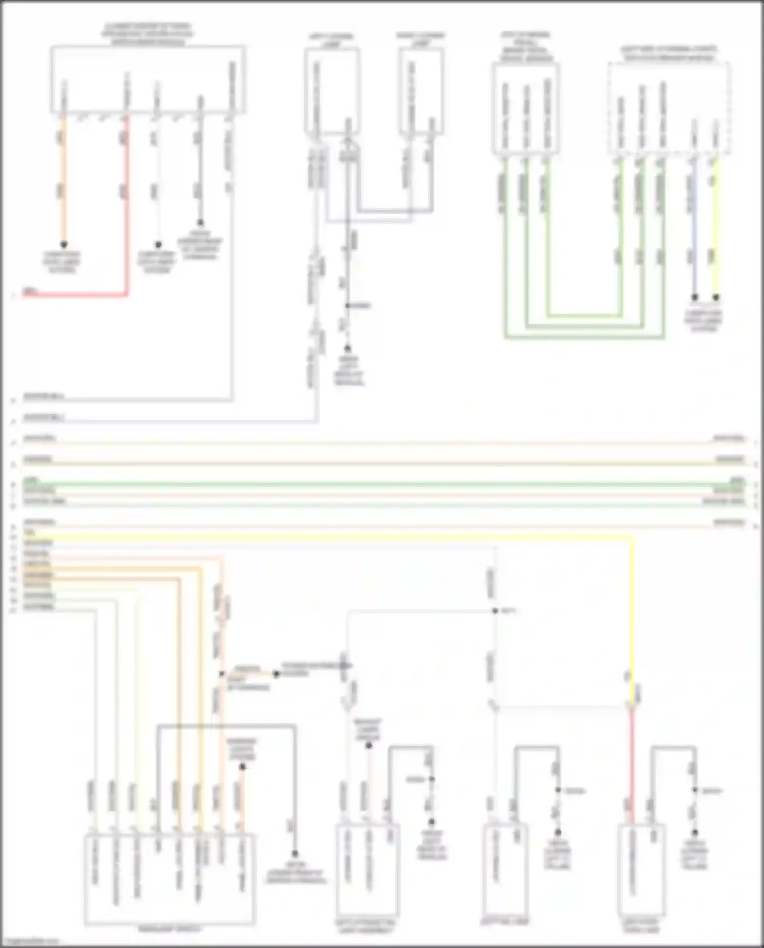 Wiring diagram power distribution system for Chrysler Pacifica RU (2016-2020) (3 of 21)