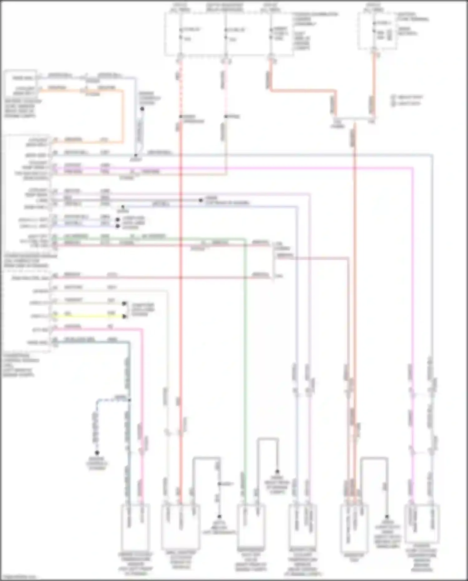 Wiring diagram radiator fan for Chrysler Pacifica RU (2016-2020) (2 of 5)