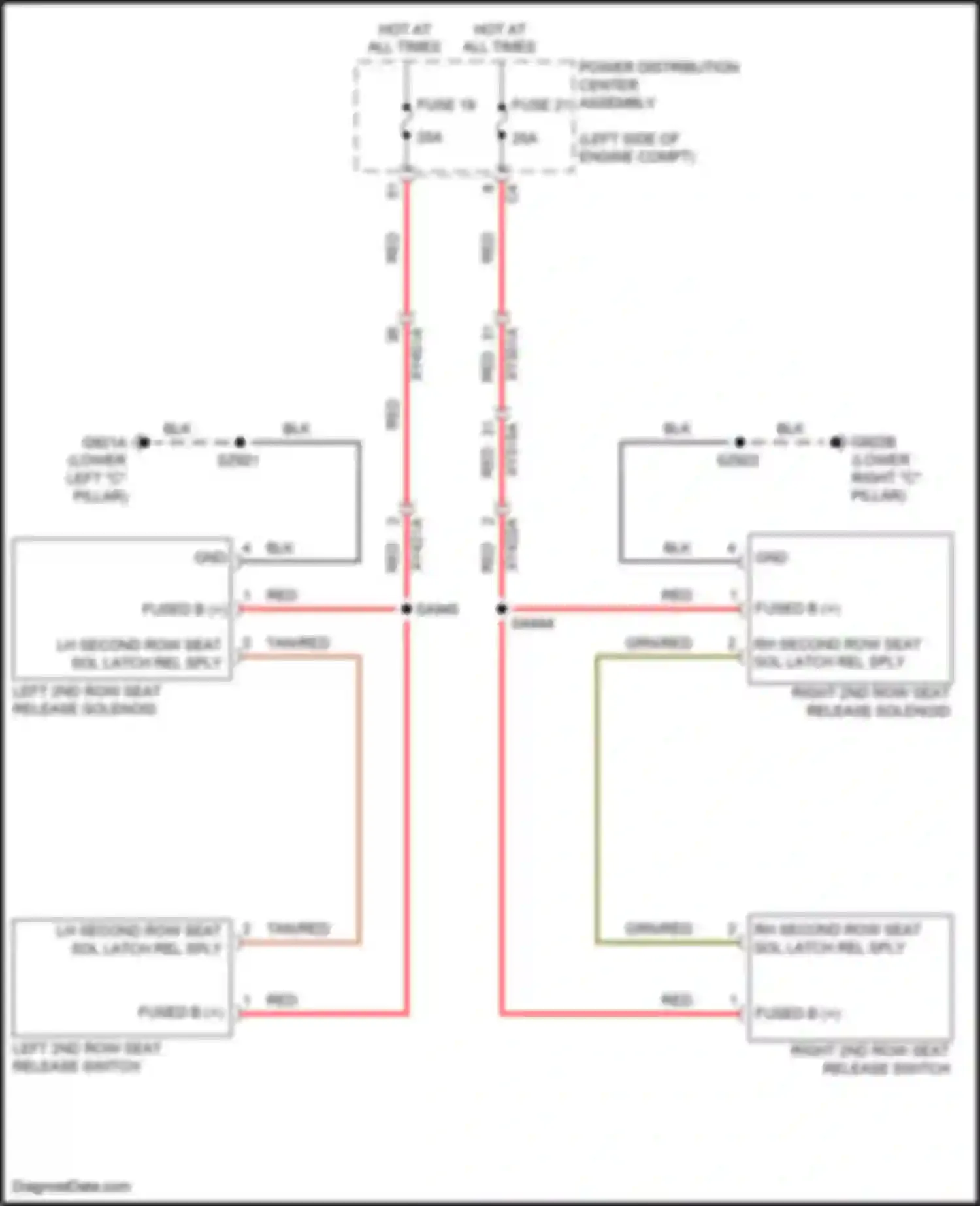 Wiring diagram red for Chrysler Pacifica RU (2016-2020) (80 of 103)