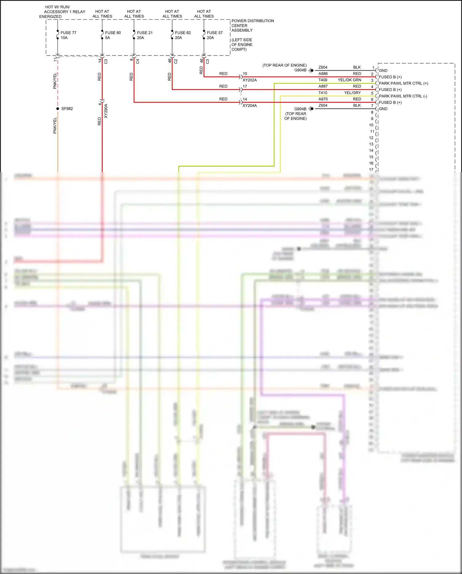Chrysler Pacifica RU (2016-2020) red/blu wiring diagram  (4 of 4)