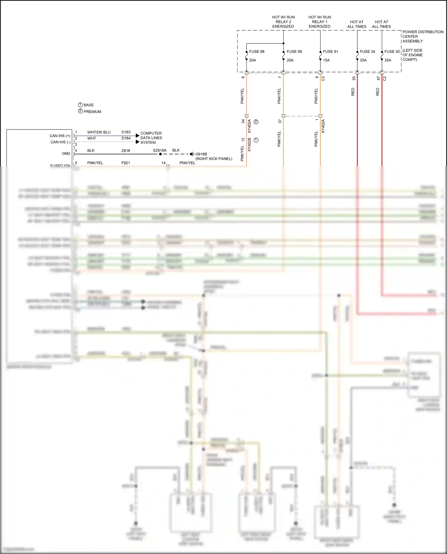 Chrysler Pacifica RU (2016-2020) rh seat- wiring diagram  (1 of 1)