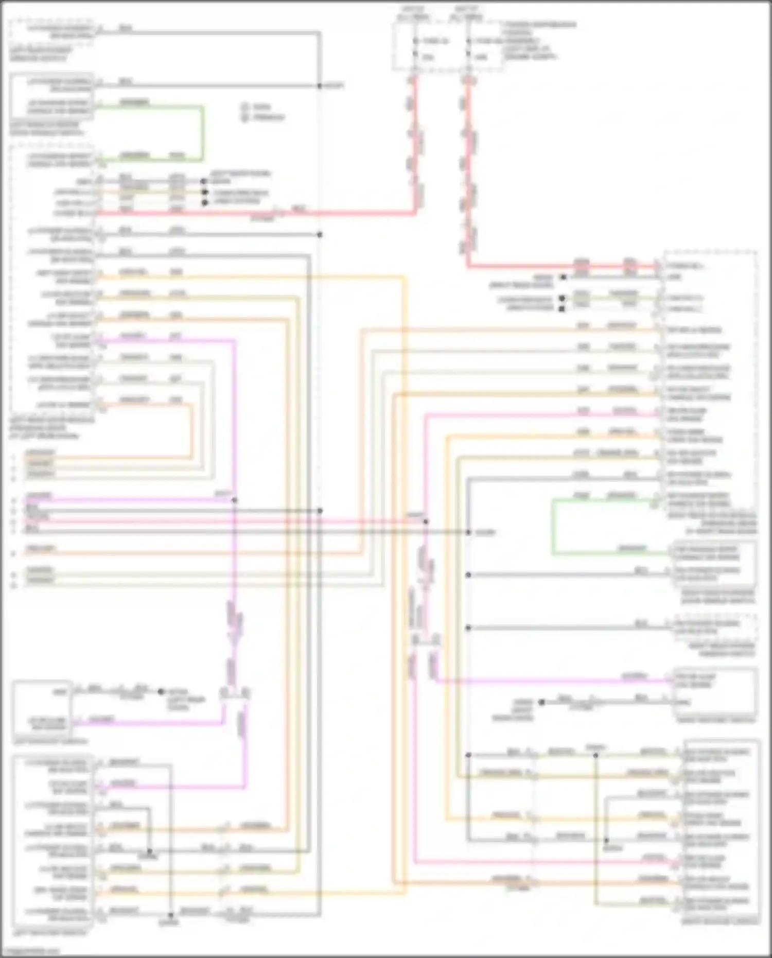 Wiring diagram right rear exterior door handle switch for Chrysler Pacifica RU (2016-2020) (1 of 2)