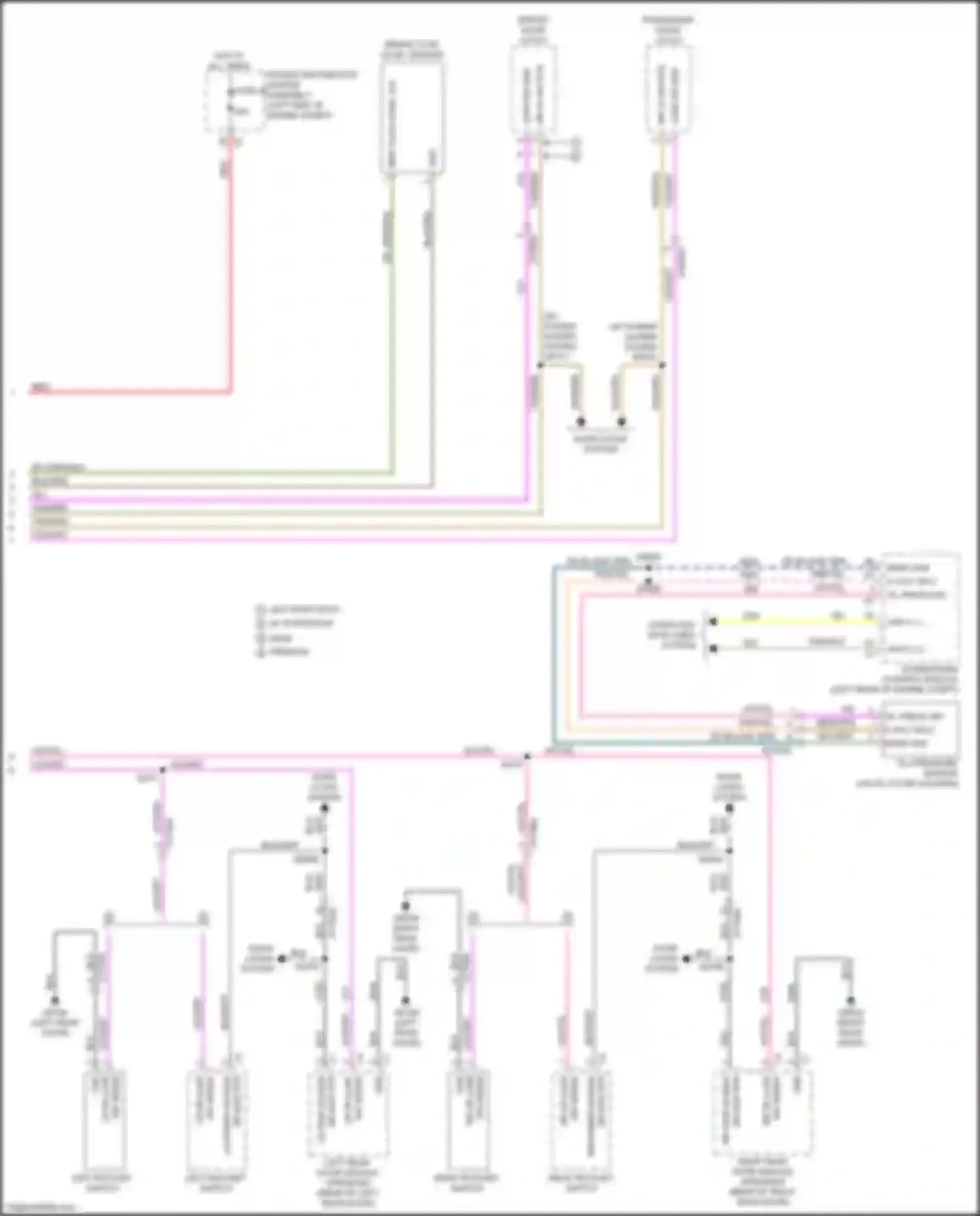 Wiring diagram rr power sliding for Chrysler Pacifica RU (2016-2020) (1 of 1)