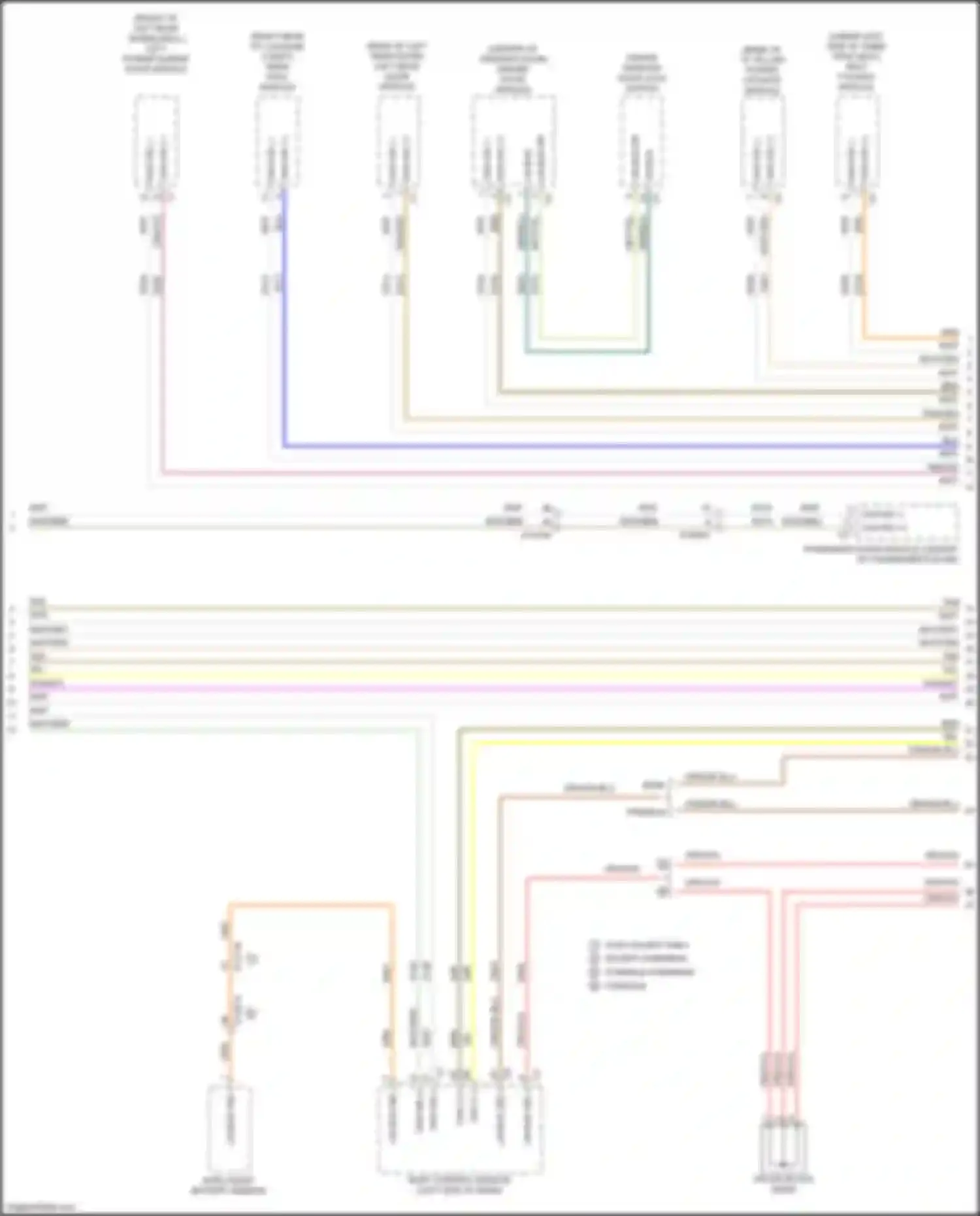 Wiring diagram seat folding module for Chrysler Pacifica RU (2016-2020) (1 of 3)