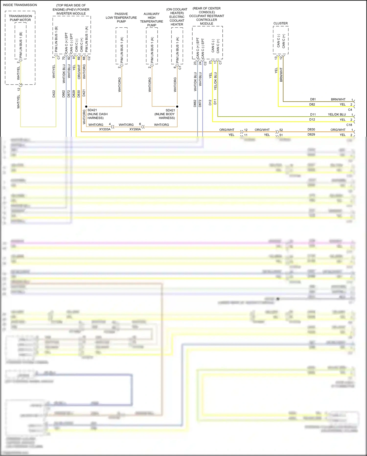 Chrysler Pacifica RU (2016-2020) transmission pump motor wiring diagram  (2 of 3)