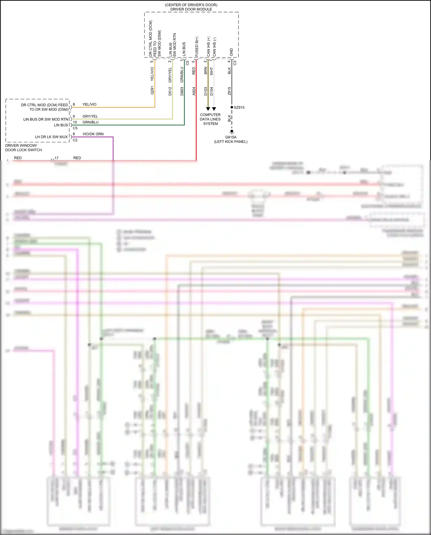 Chrysler Pacifica RU (2016-2020) vio/grn wiring diagram  (4 of 19)