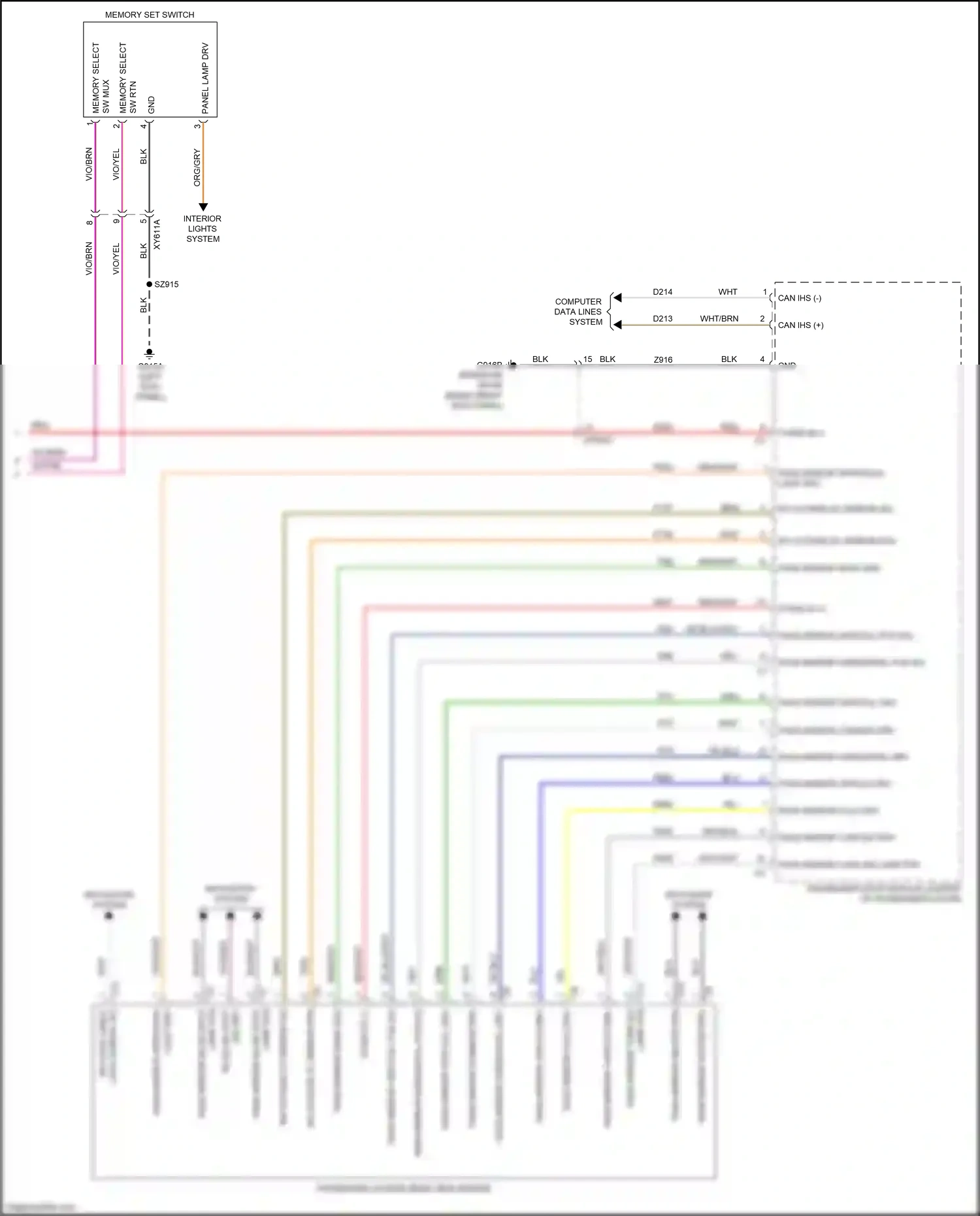 Chrysler Pacifica RU (2016-2020) vio/yel wiring diagram  (4 of 29)