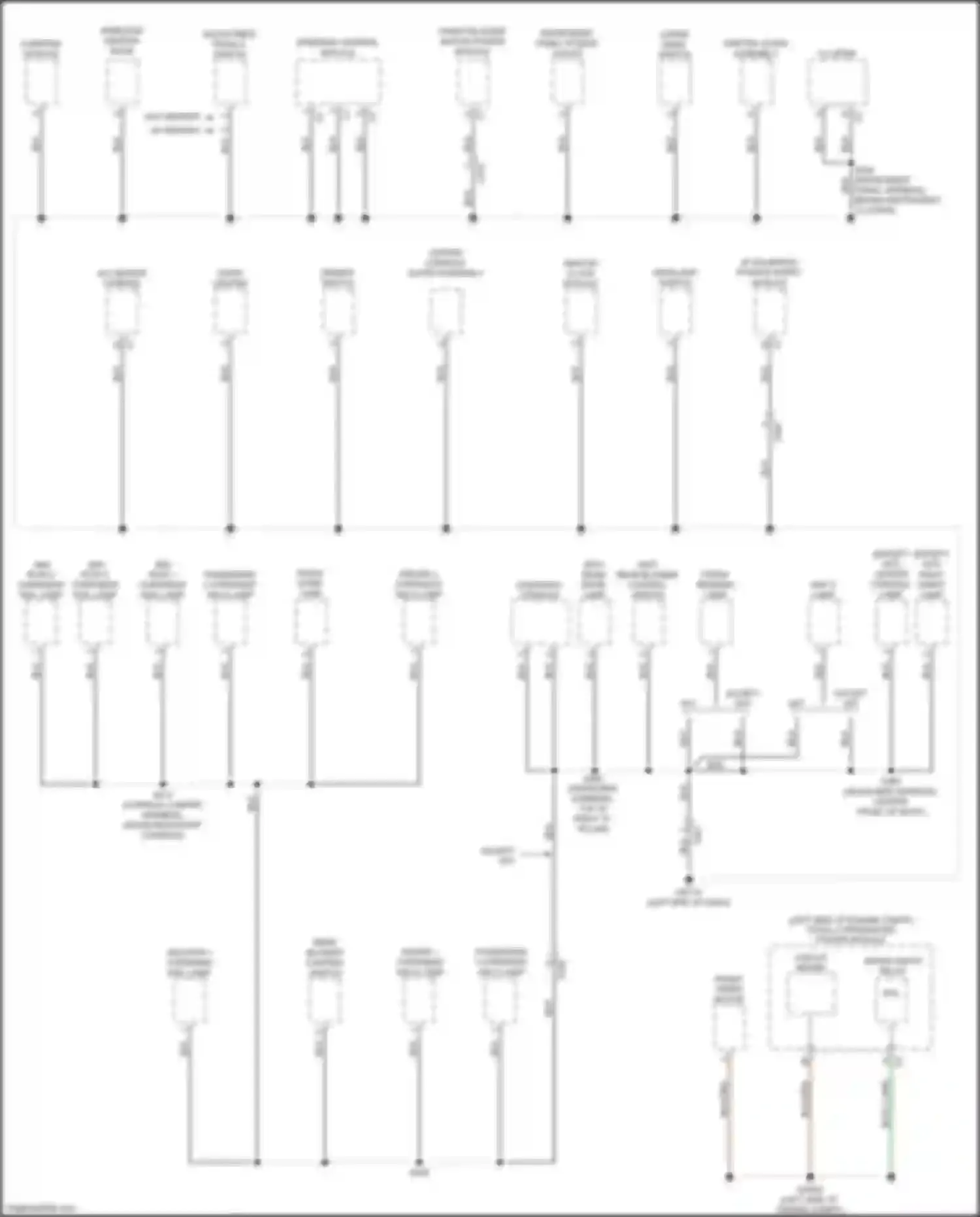 Town & Country Chrysler V facelift (2010-2016): Ground distribution circuit (2 of 4)