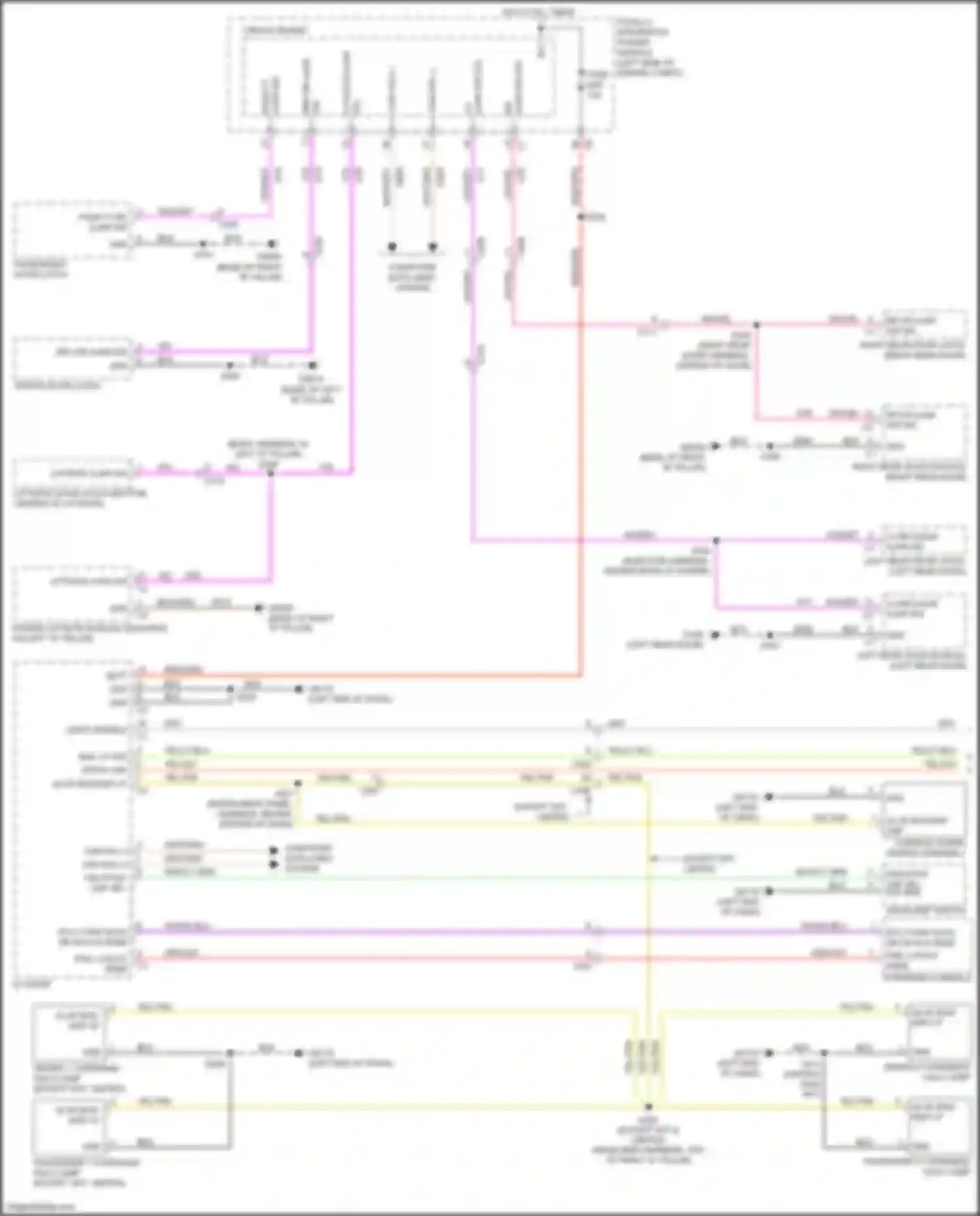 Town & Country Chrysler V facelift (2010-2016): Courtesy lamps circuit (1 of 2)