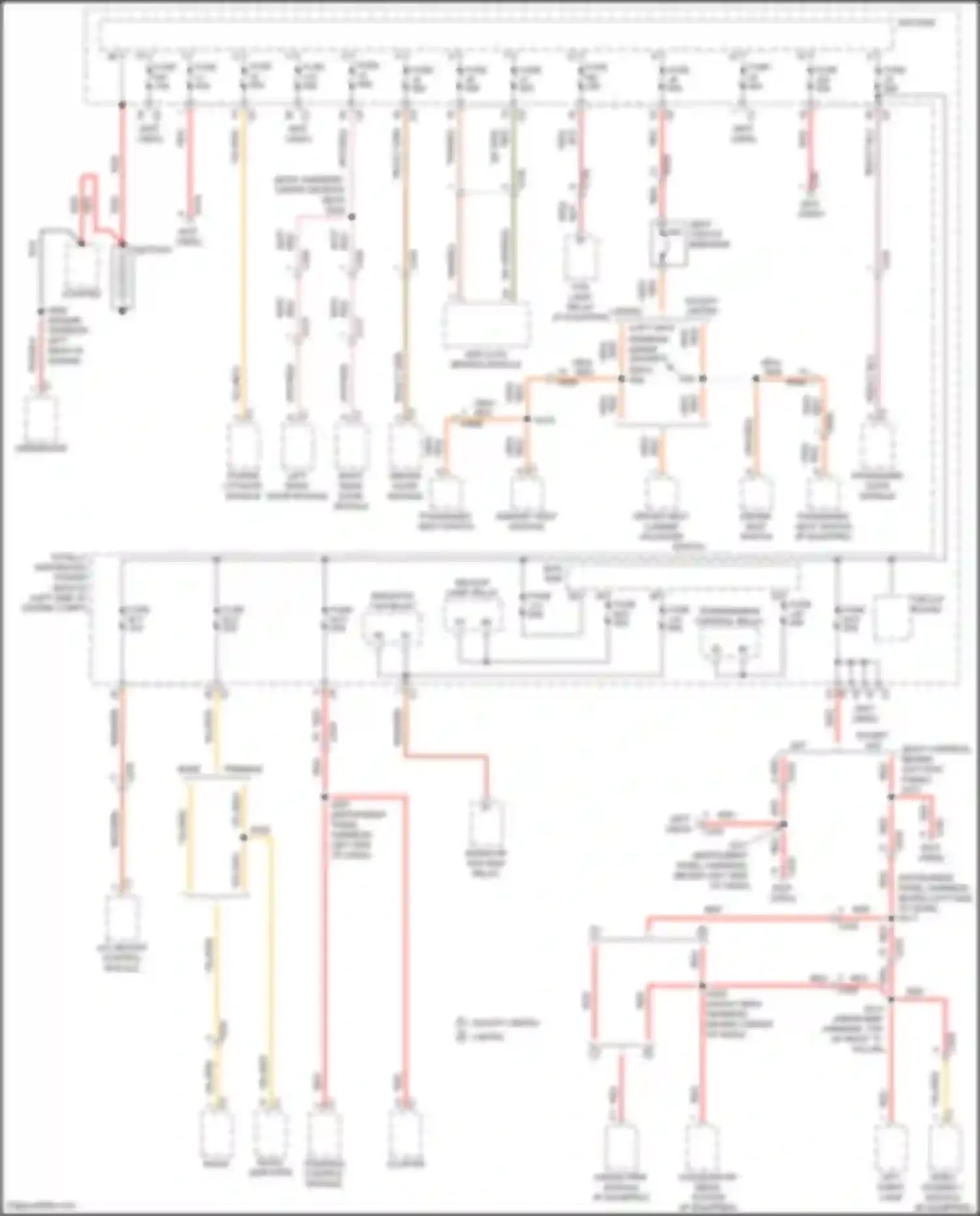 Town & Country Chrysler V facelift (2010-2016): Power distribution circuit (1 of 3)