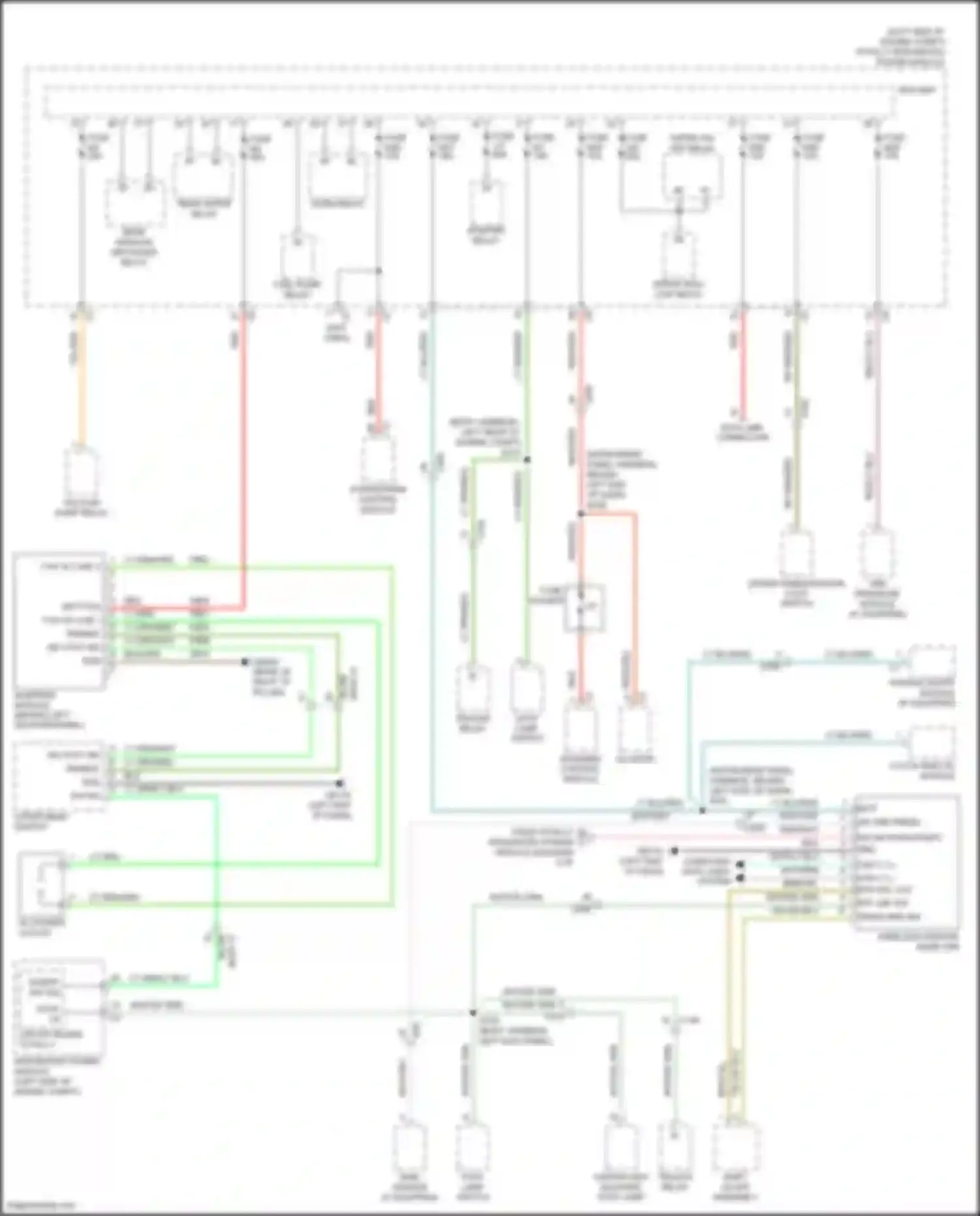 Town & Country Chrysler V facelift (2010-2016): Power distribution circuit (2 of 3)