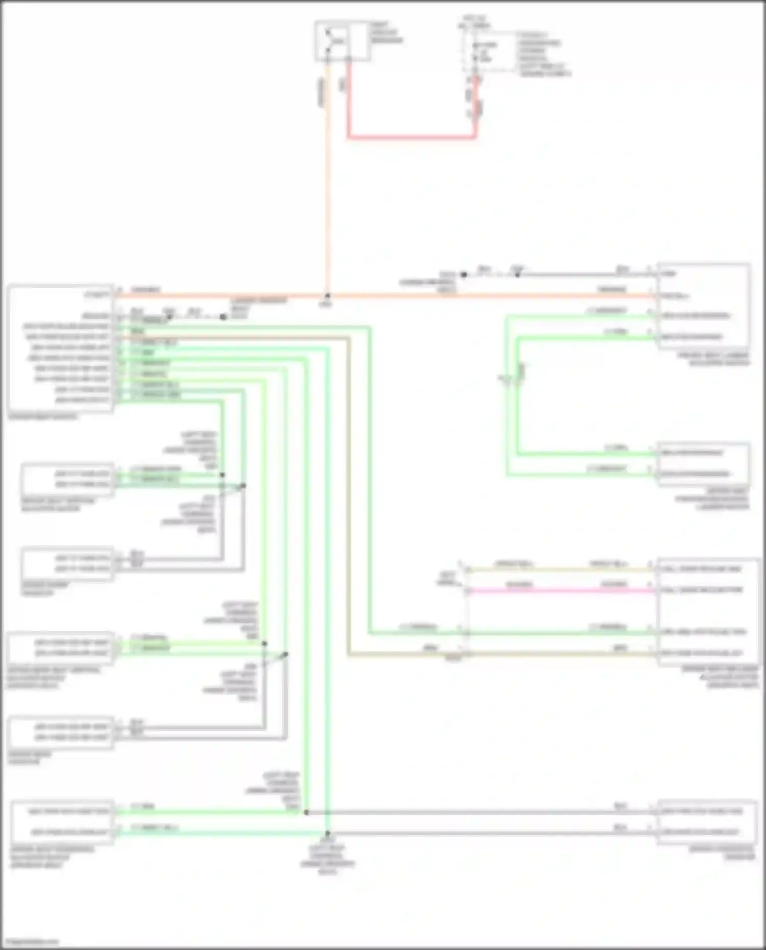 Town & Country Chrysler V facelift (2010-2016): Driver power seat circuit
