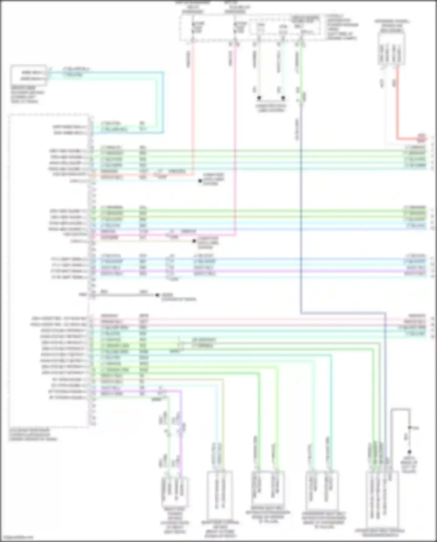 Town & Country Chrysler V facelift (2010-2016): Supplemental restraints circuit (1 of 3)