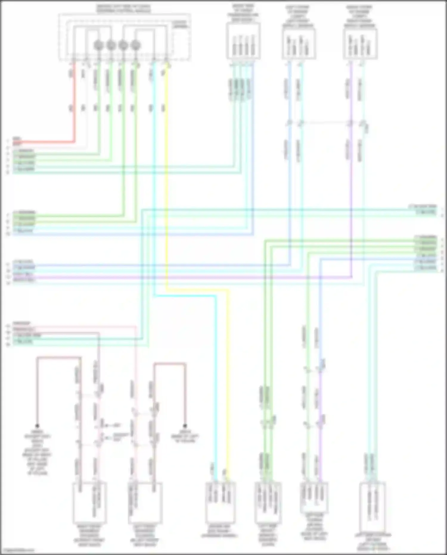 Town & Country Chrysler V facelift (2010-2016): Supplemental restraints circuit (2 of 3)
