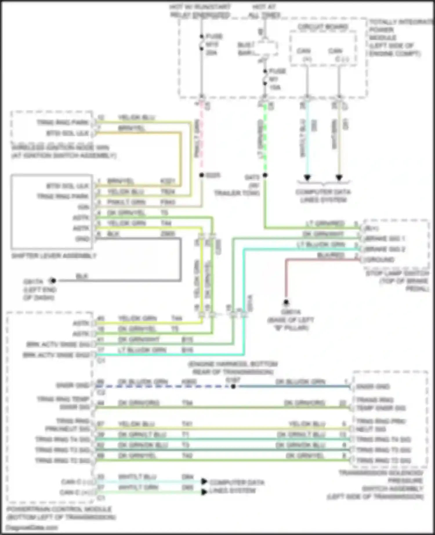 Wiring diagram computer data lines system for Chrysler Town & Country V facelift (2010-2016) (10 of 58)