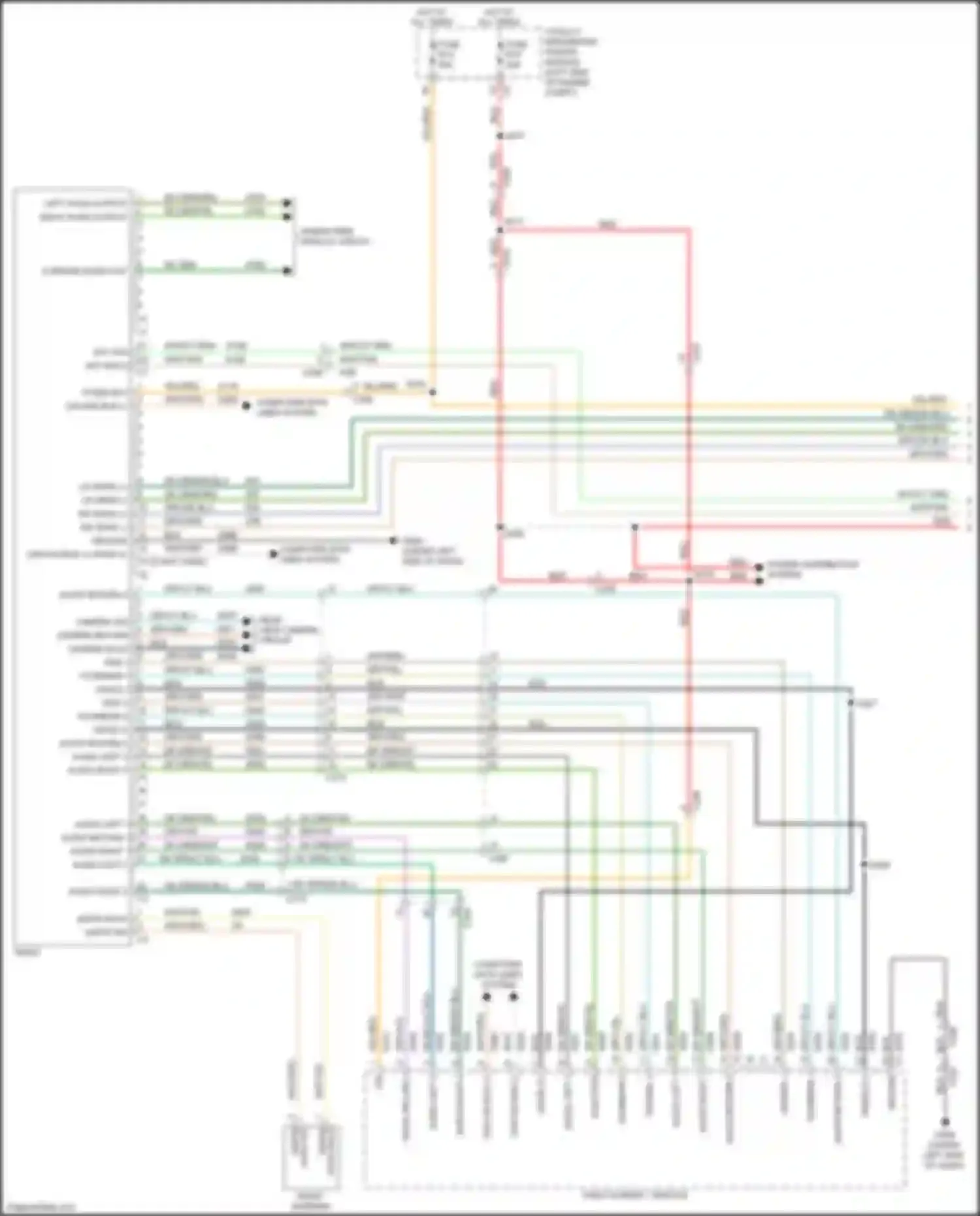 Wiring diagram left audio output for Chrysler Town & Country V facelift (2010-2016) (2 of 4)