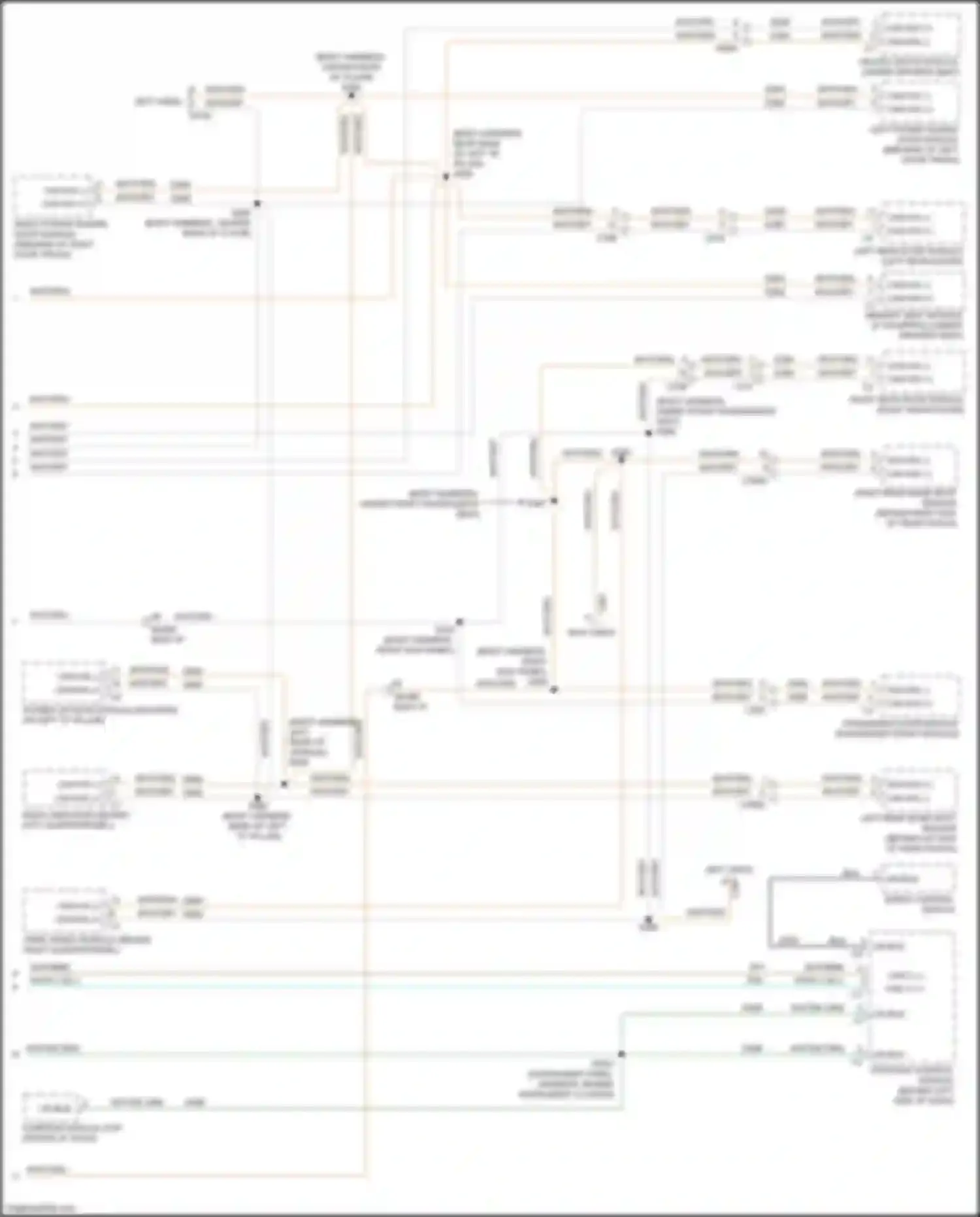 Wiring diagram left rear blind-spot sensor for Chrysler Town & Country V facelift (2010-2016) (1 of 3)