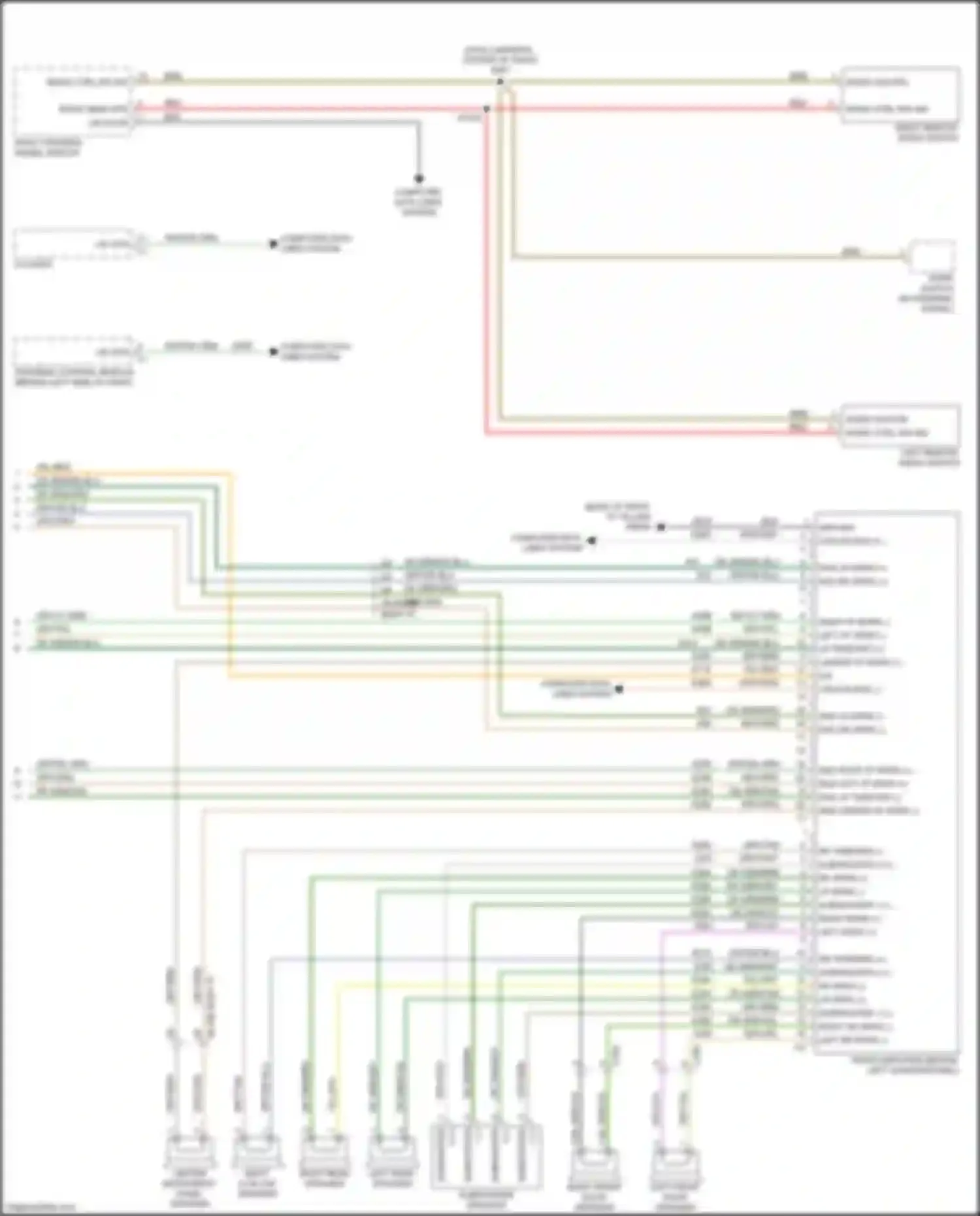 Wiring diagram left remote radio switch for Chrysler Town & Country V facelift (2010-2016) (3 of 4)