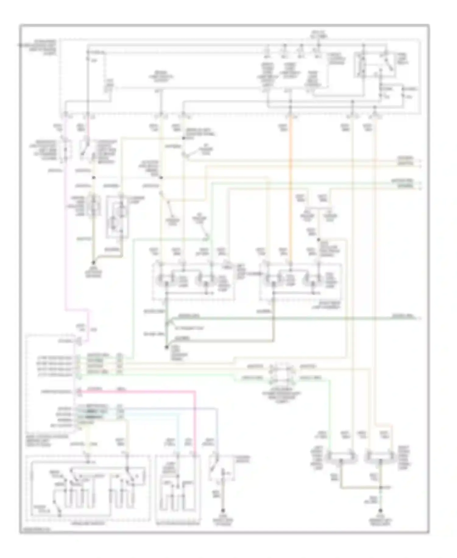 Voyager Chrysler IV (2000-2004): Exterior lamps circuit (1 of 2)
