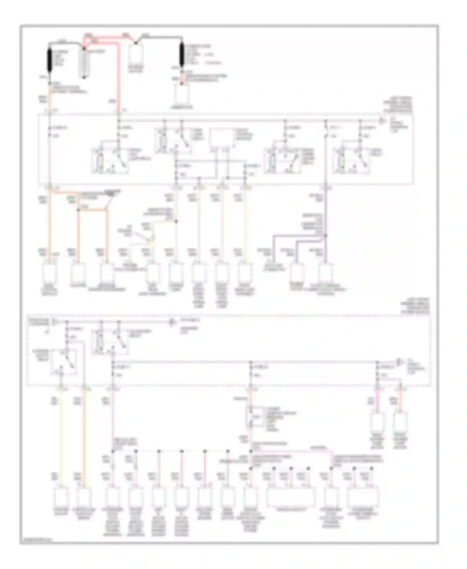 Voyager Chrysler IV (2000-2004): Power distribution circuit (1 of 3)