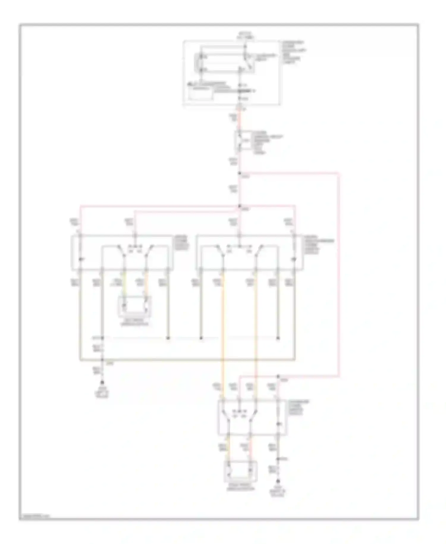 Voyager Chrysler IV (2000-2004): Power window circuit, base