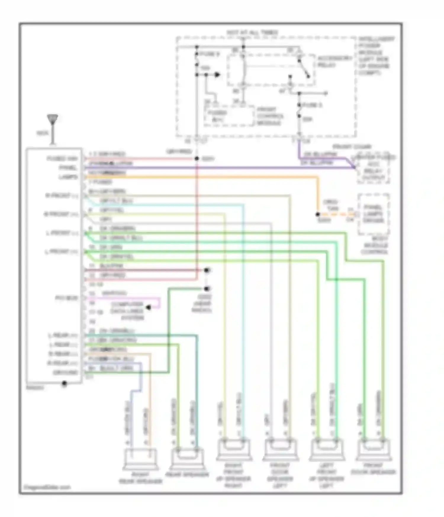 Wiring diagram dk grn/org for Chrysler Voyager IV (2000-2004) (6 of 12)