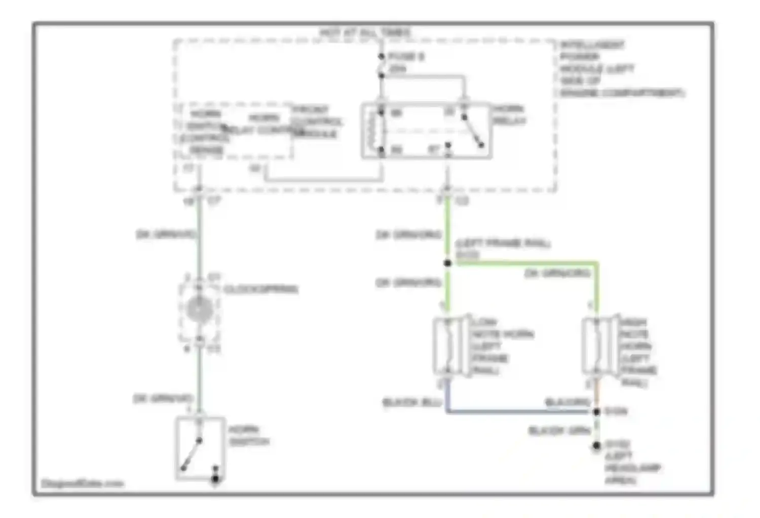 Wiring diagram dk grn/org for Chrysler Voyager IV (2000-2004) (4 of 12)