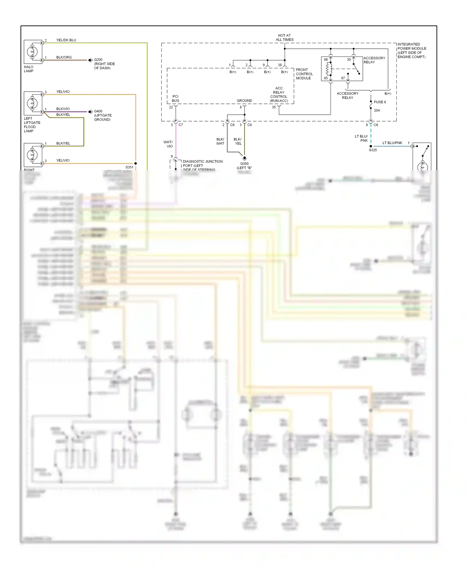 Chrysler Voyager IV (2000-2004) front control module b(+) b(+) wiring diagram  (1 of 1)