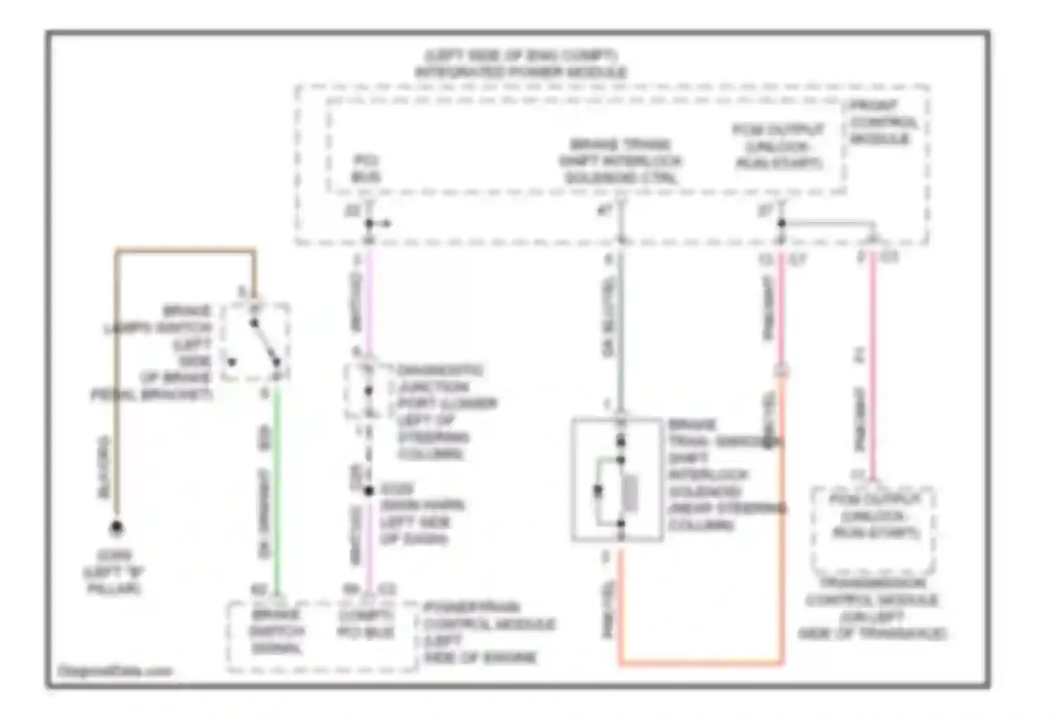Wiring diagram front control module for Chrysler Voyager IV (2000-2004) (18 of 20)