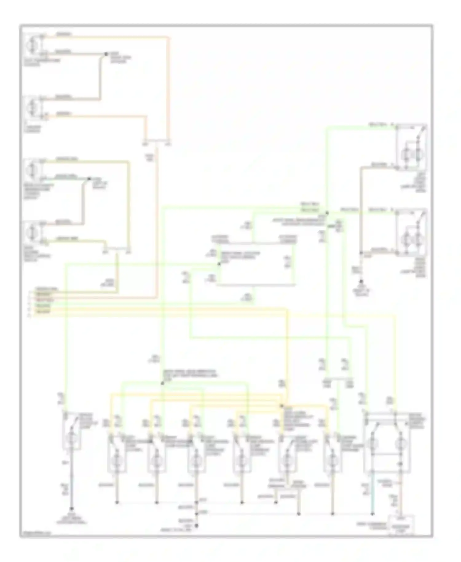 Wiring diagram front reading lamps/ switch for Chrysler Voyager IV (2000-2004) (1 of 1)