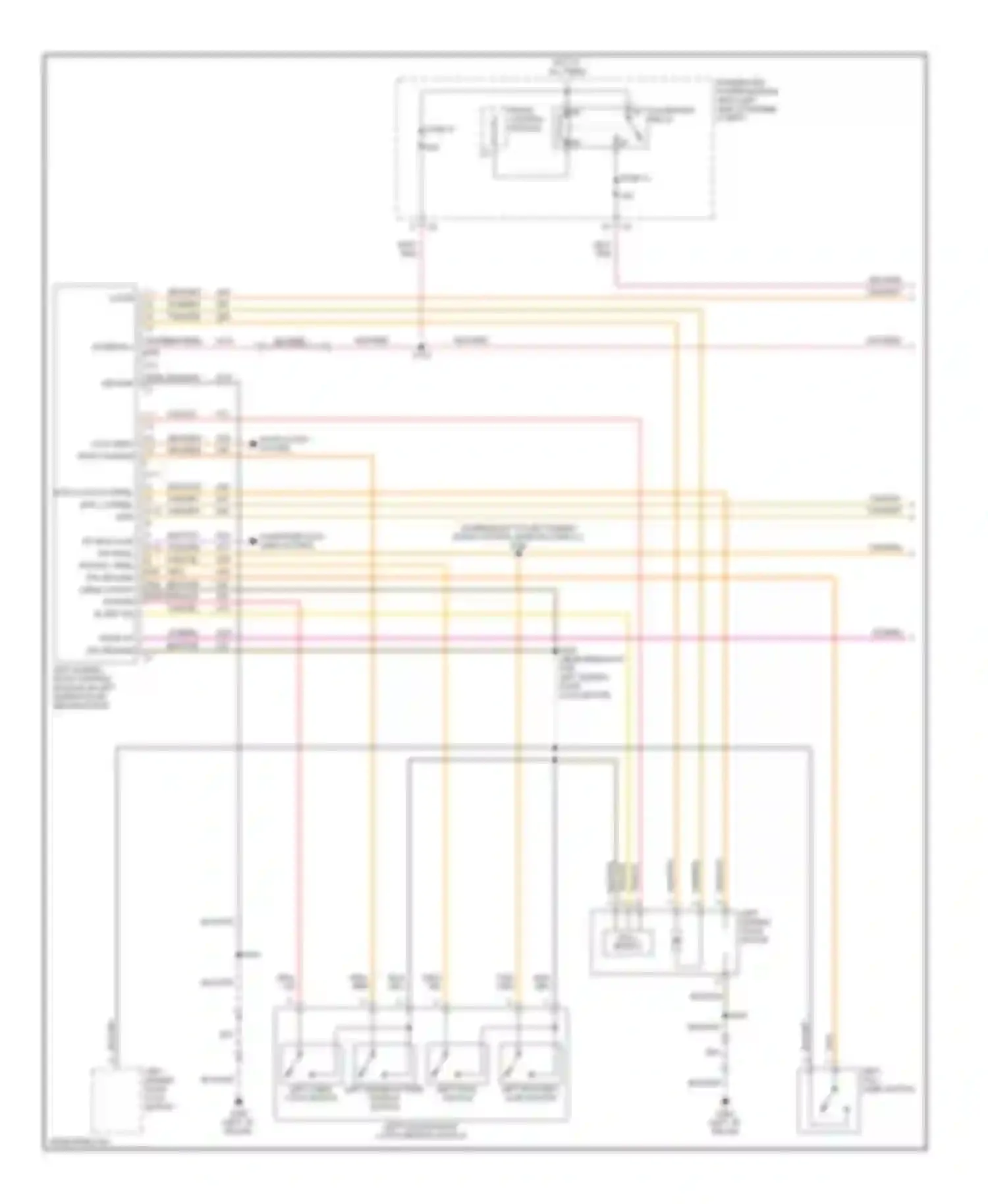 Wiring diagram left child lock switch for Chrysler Voyager IV (2000-2004) (1 of 1)