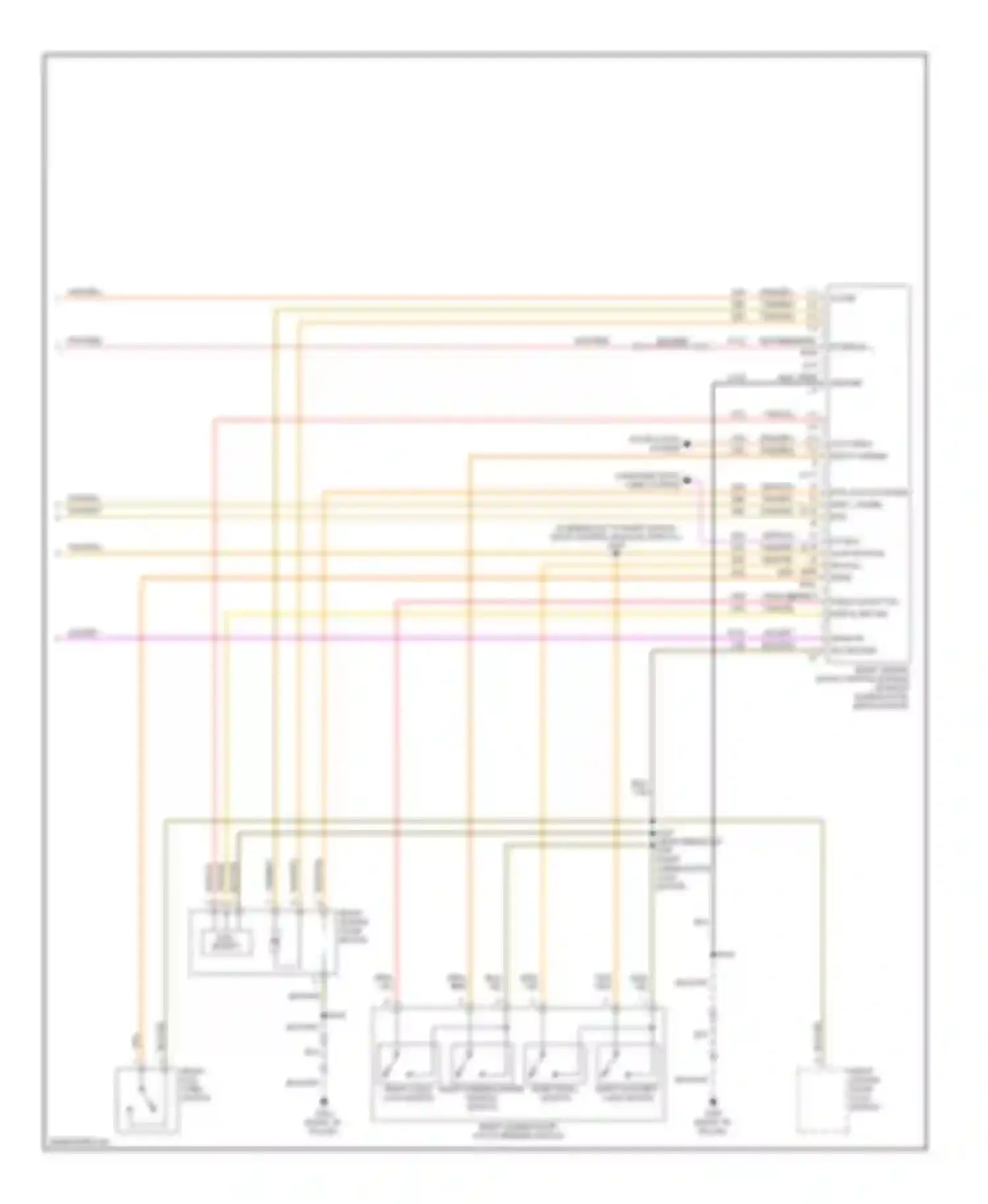 Wiring diagram right inside/outside handle switch for Chrysler Voyager IV (2000-2004) (1 of 1)