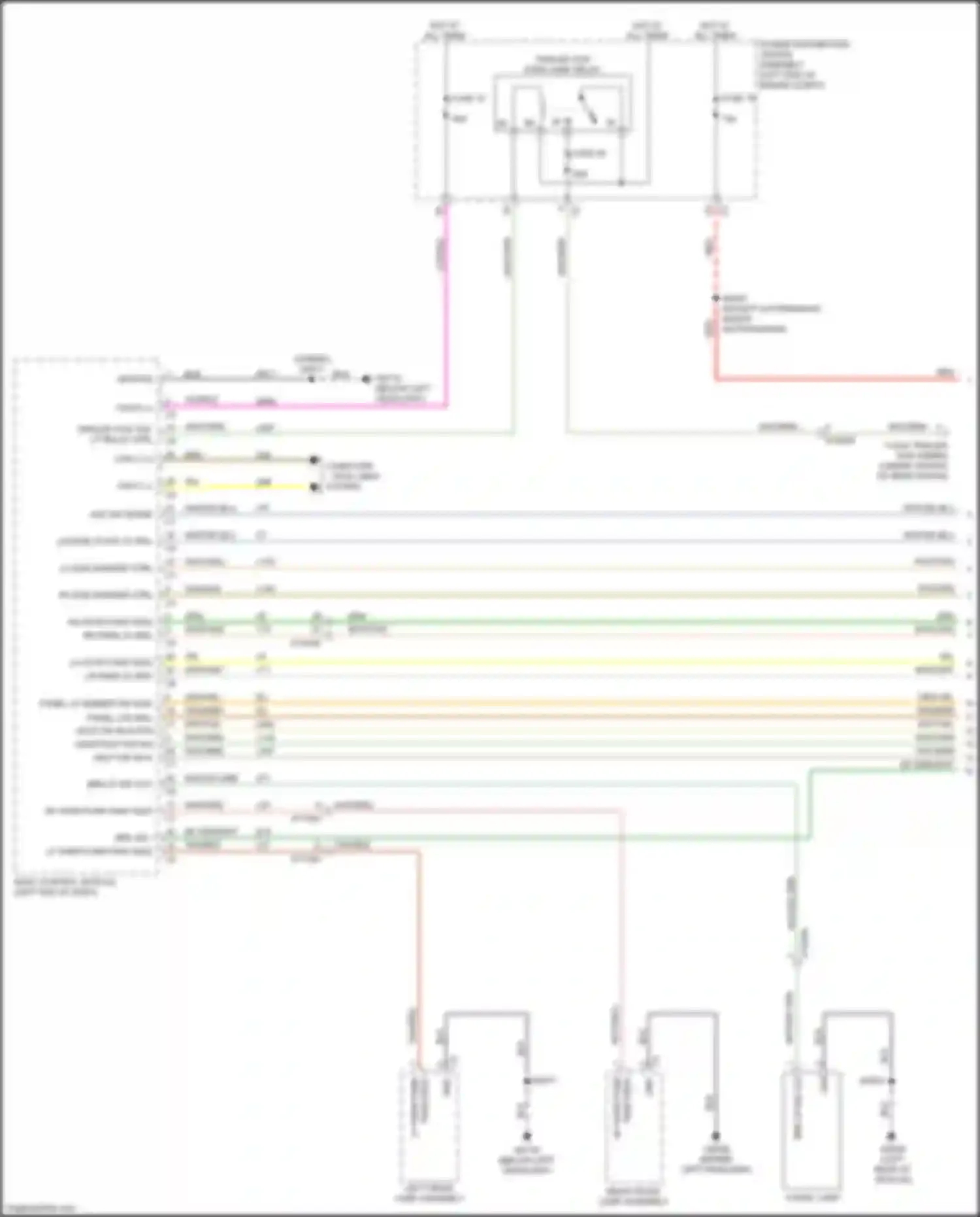 Voyager Chrysler VI (2019-2024): Exterior lamps circuit, base (1 of 3)