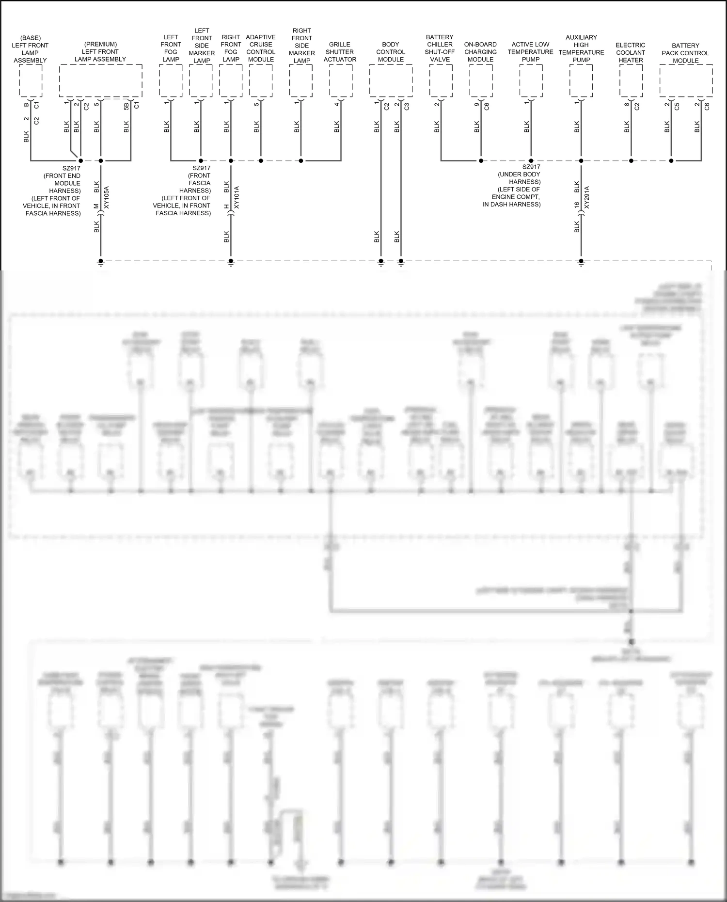 Wiring diagram body control module for Chrysler Voyager VI (2019-2024) (13 of 17)