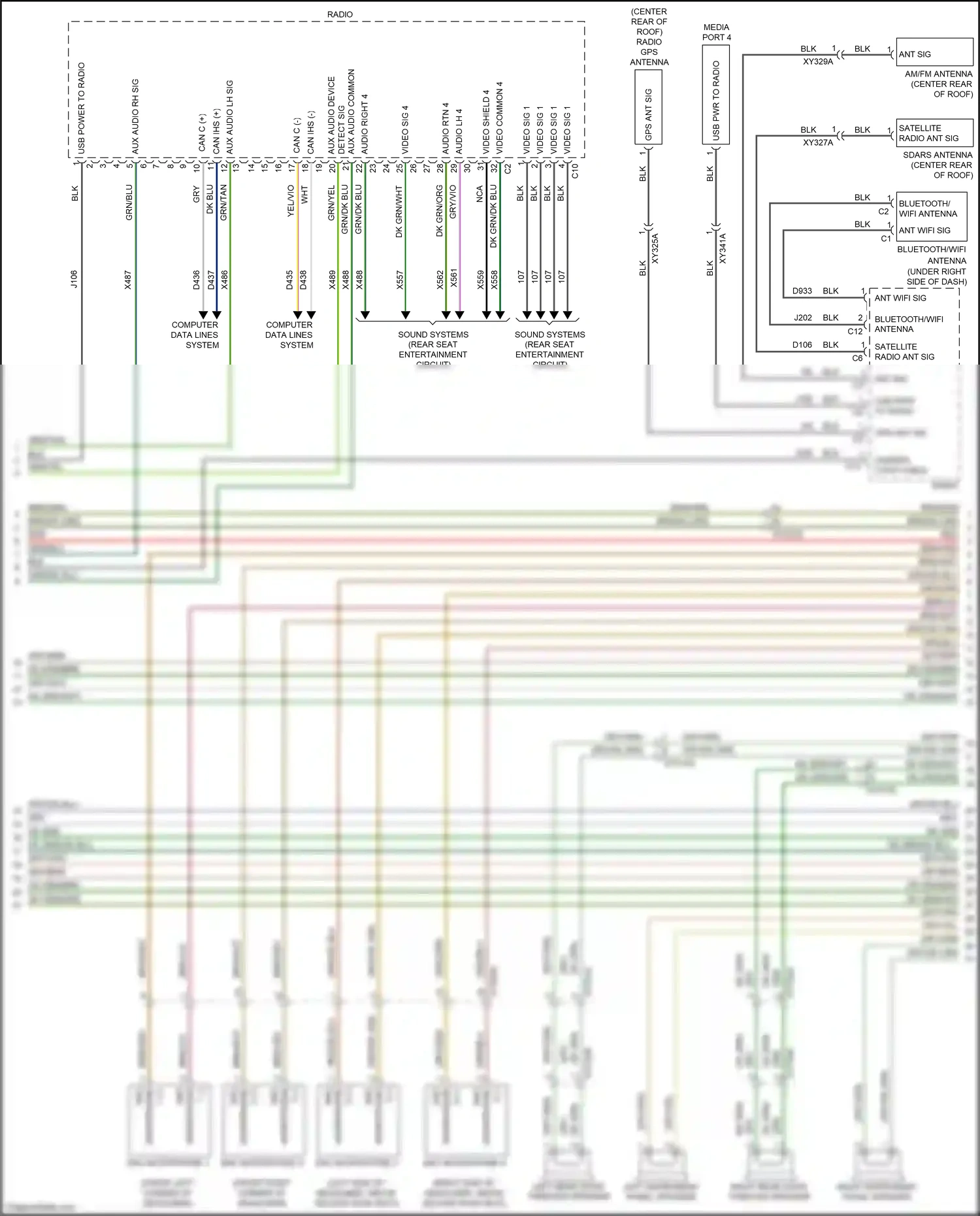 Wiring diagram computer data lines system for Chrysler Voyager VI (2019-2024) (25 of 103)