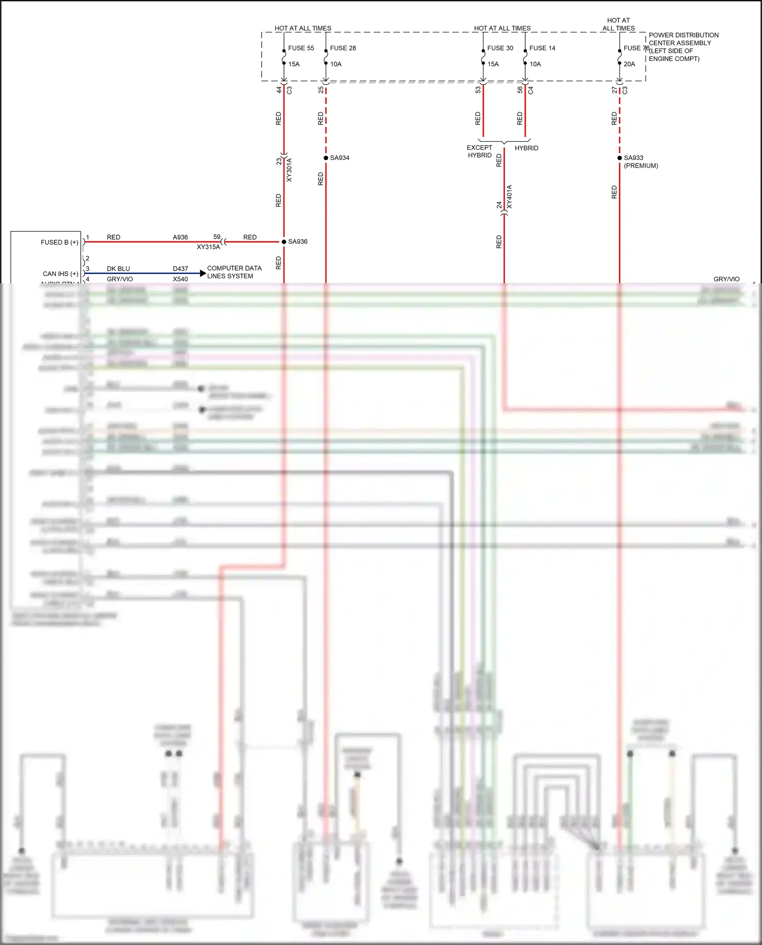 Wiring diagram computer data lines system for Chrysler Voyager VI (2019-2024) (70 of 103)