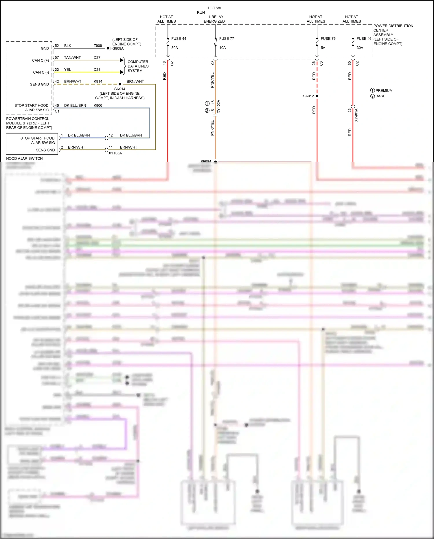 Wiring diagram computer data lines system for Chrysler Voyager VI (2019-2024) (19 of 103)