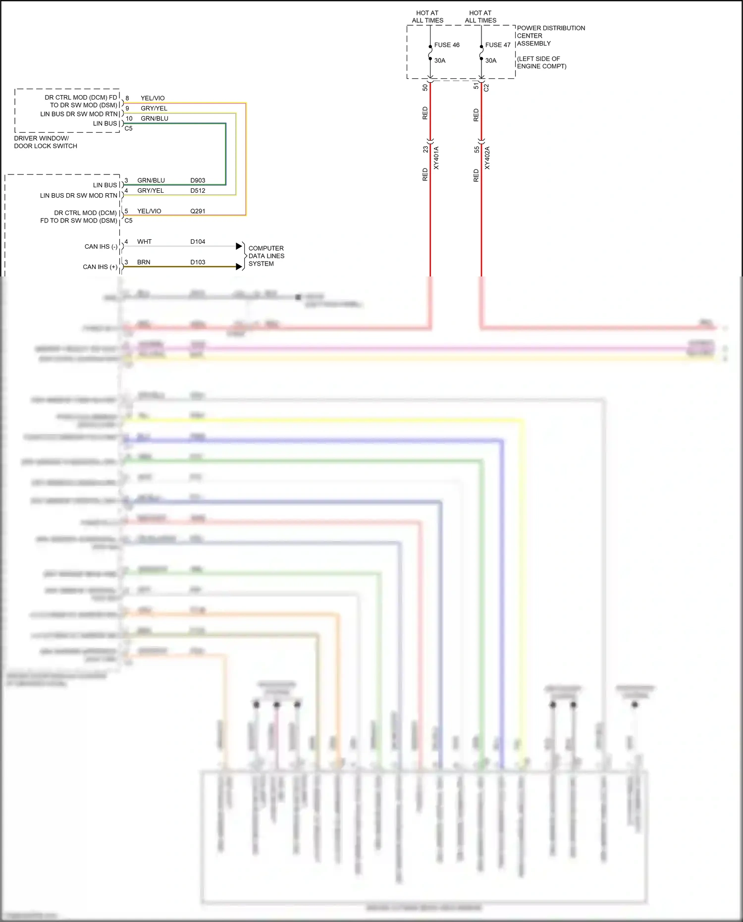 Wiring diagram computer data lines system for Chrysler Voyager VI (2019-2024) (76 of 103)