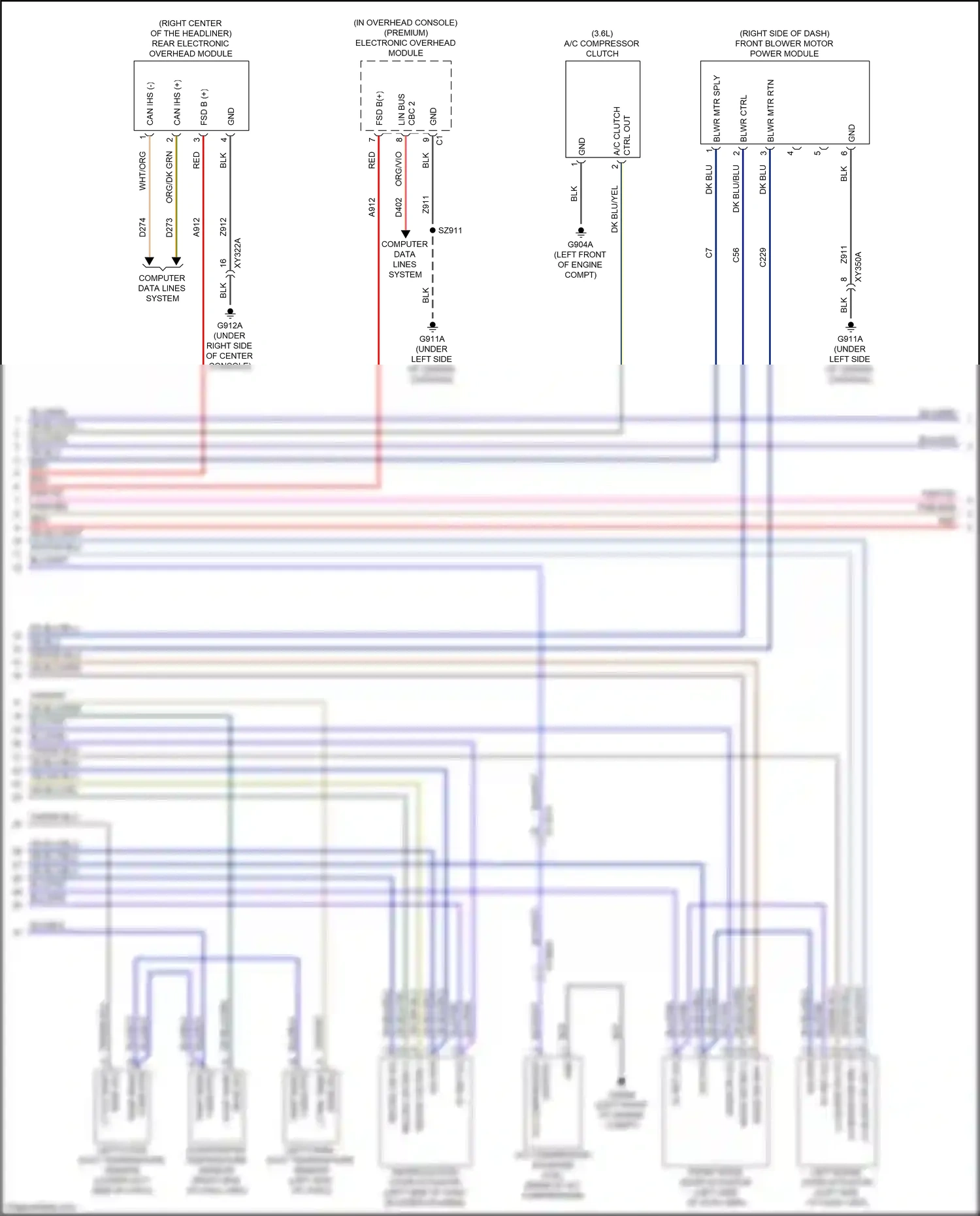 Wiring diagram computer data lines system for Chrysler Voyager VI (2019-2024) (81 of 103)