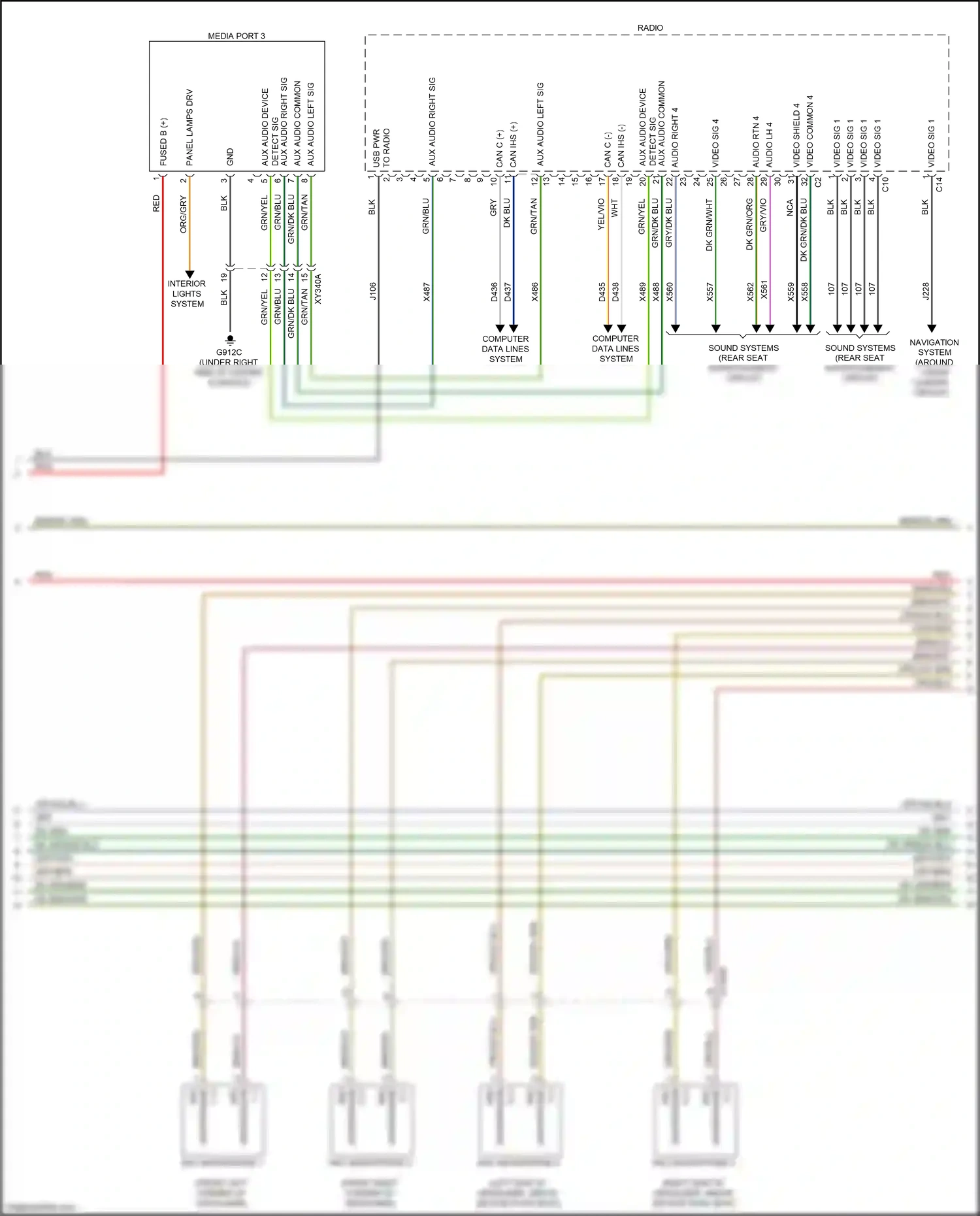 Wiring diagram computer data lines system for Chrysler Voyager VI (2019-2024) (15 of 103)