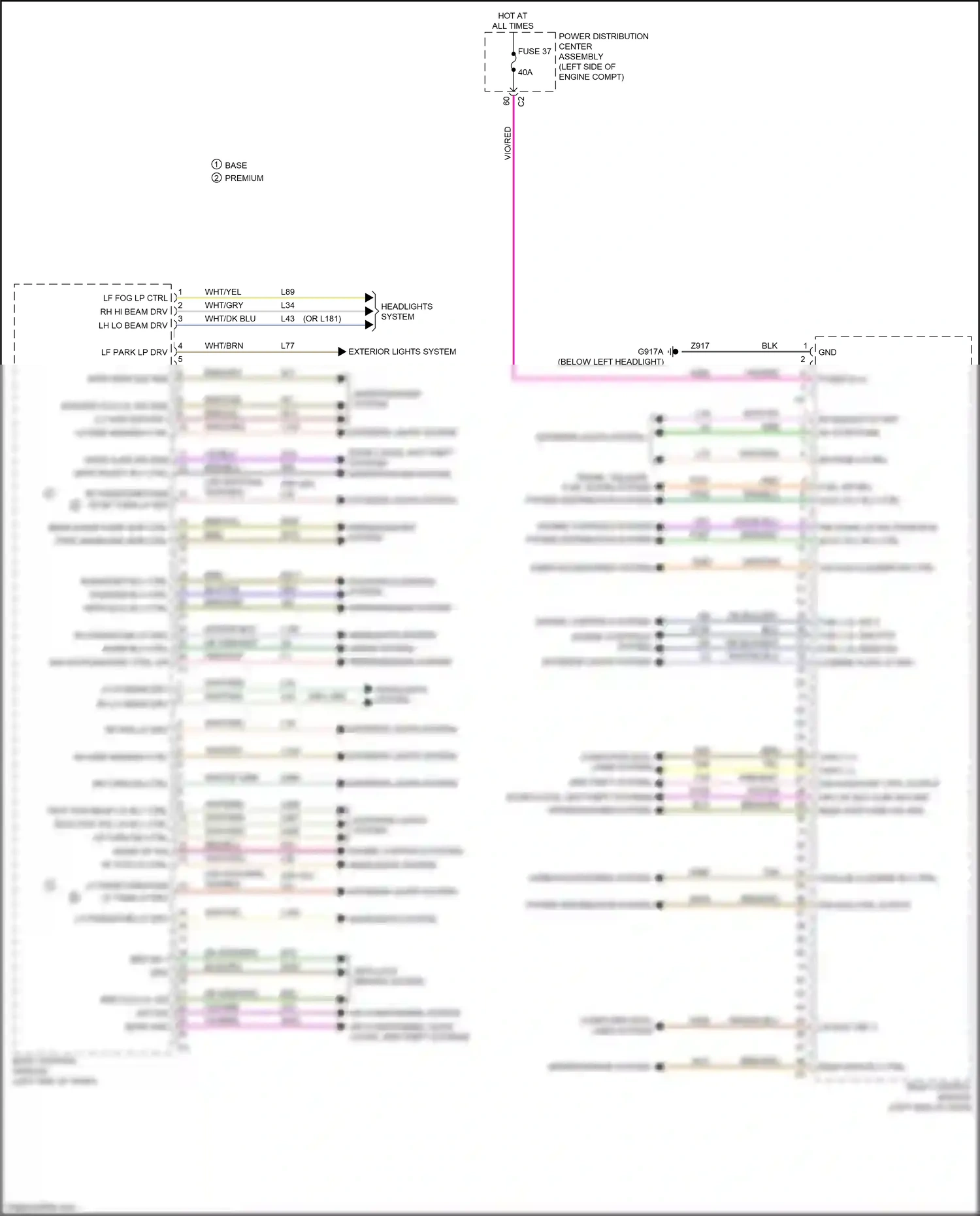 Wiring diagram ign off/run/start ctrl o/p for Chrysler Voyager VI (2019-2024) (2 of 2)