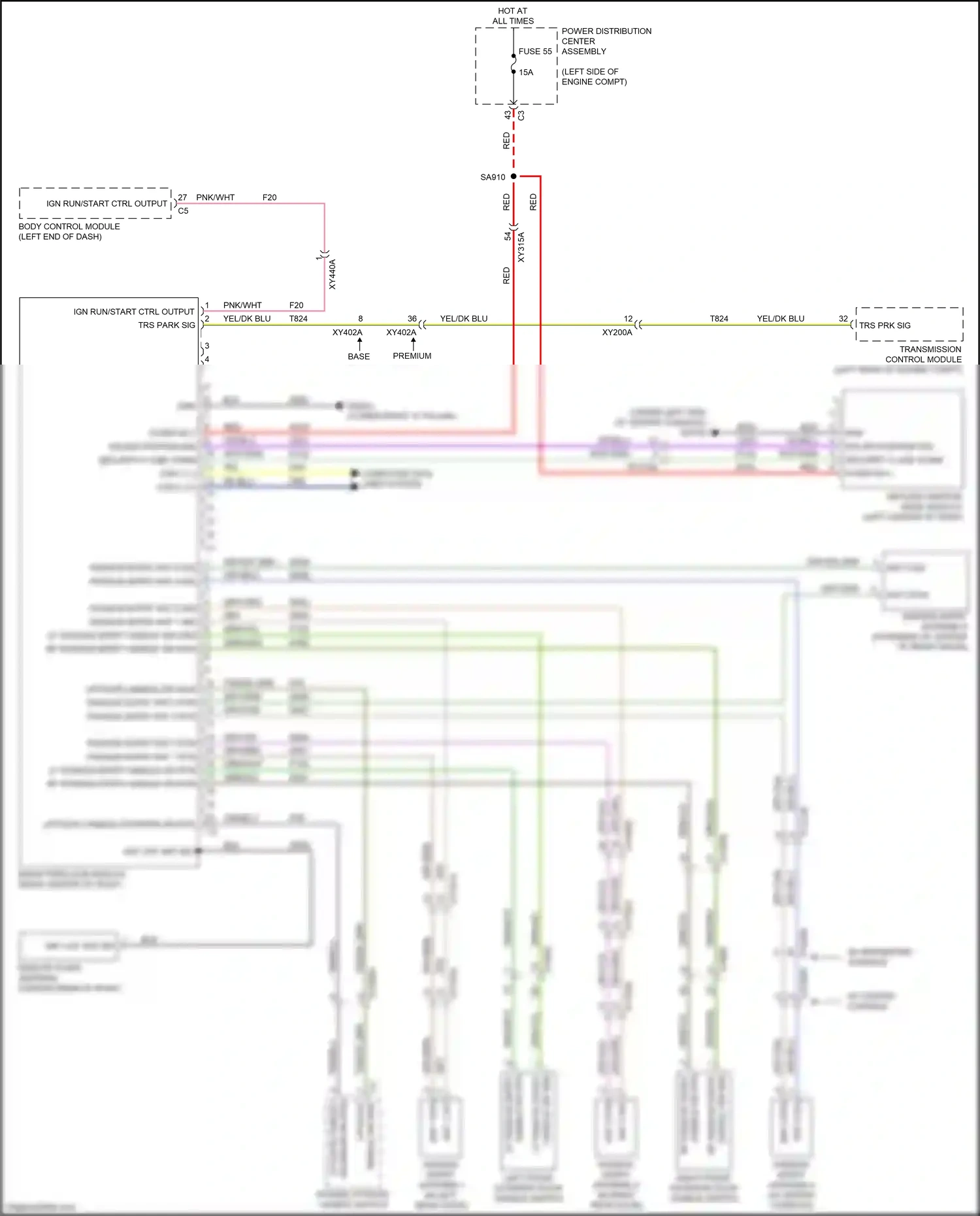Wiring diagram keyless ignition node module for Chrysler Voyager VI (2019-2024) (3 of 6)