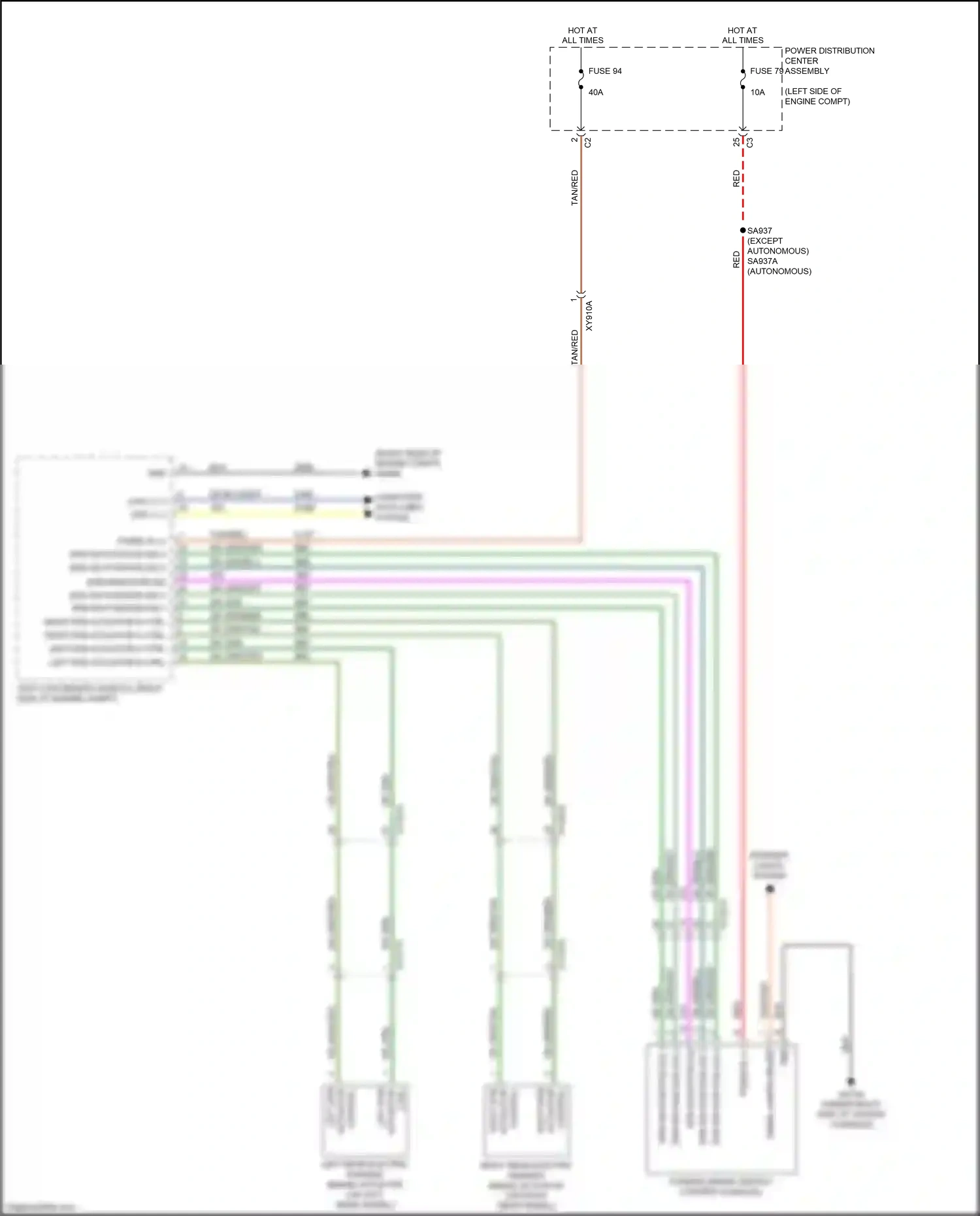Wiring diagram left epb actuator b ctrl for Chrysler Voyager VI (2019-2024) (2 of 2)