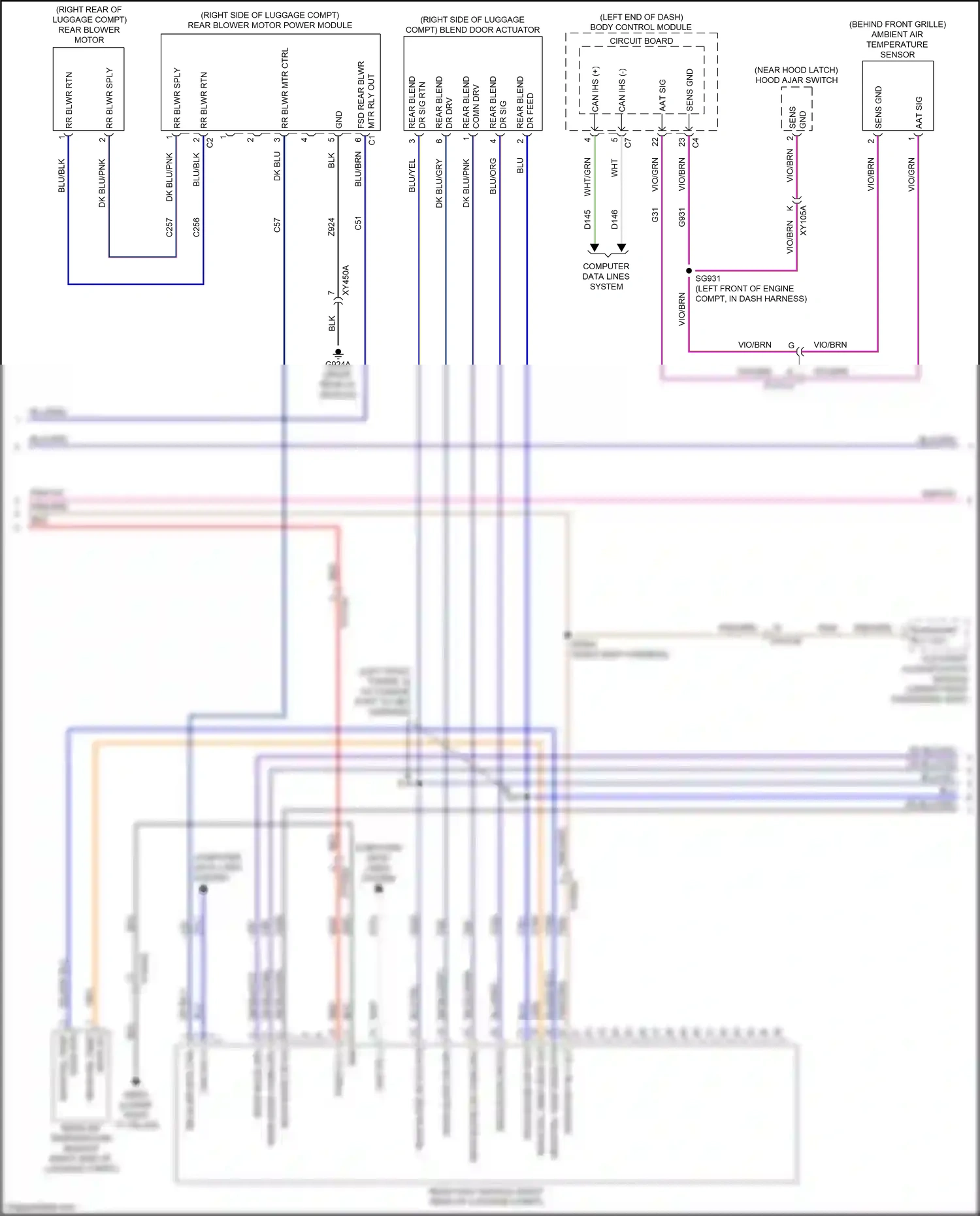 Wiring diagram occupant classification module for Chrysler Voyager VI (2019-2024) (1 of 5)