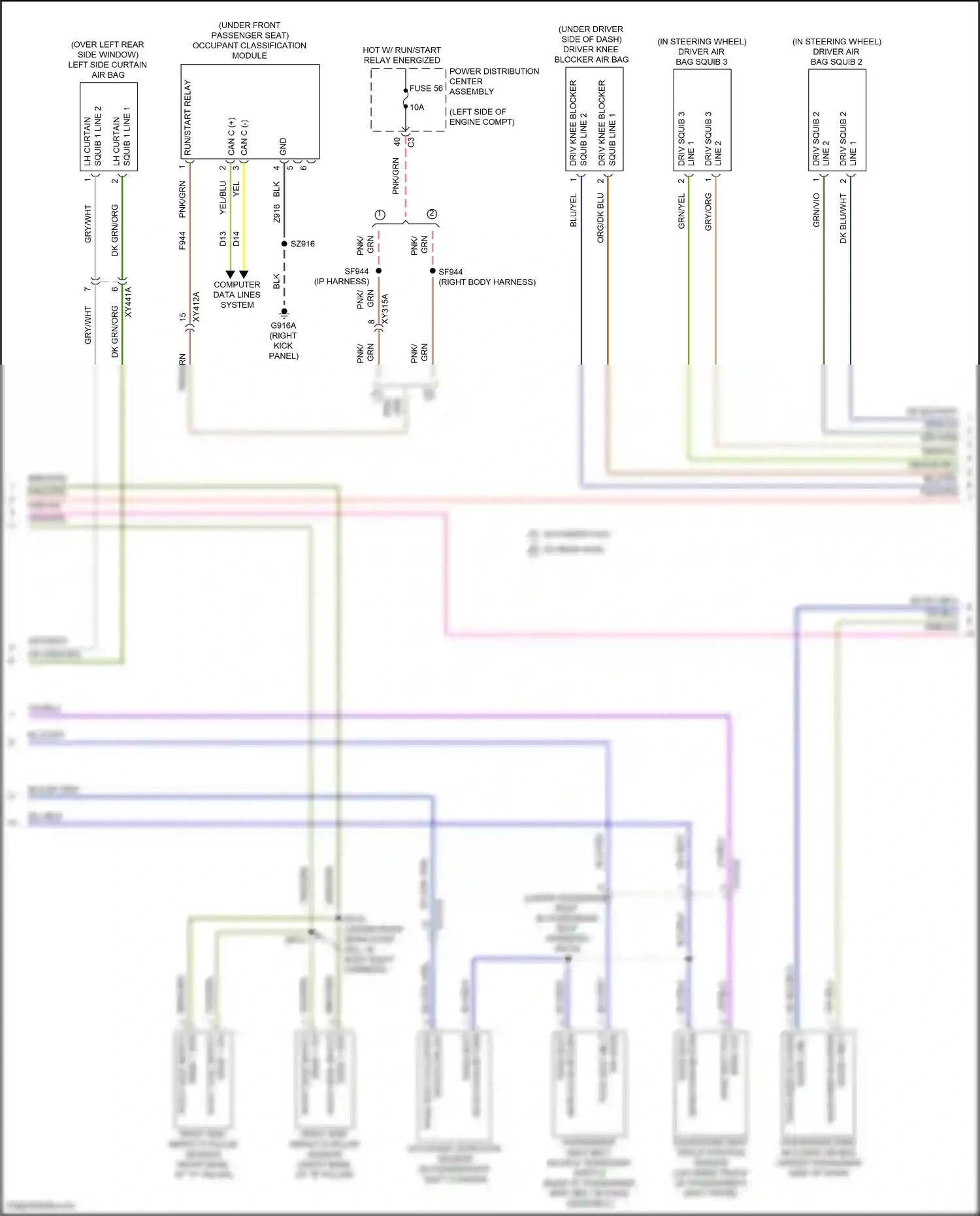 Wiring diagram occupant detection sensor for Chrysler Voyager VI (2019-2024) (1 of 1)